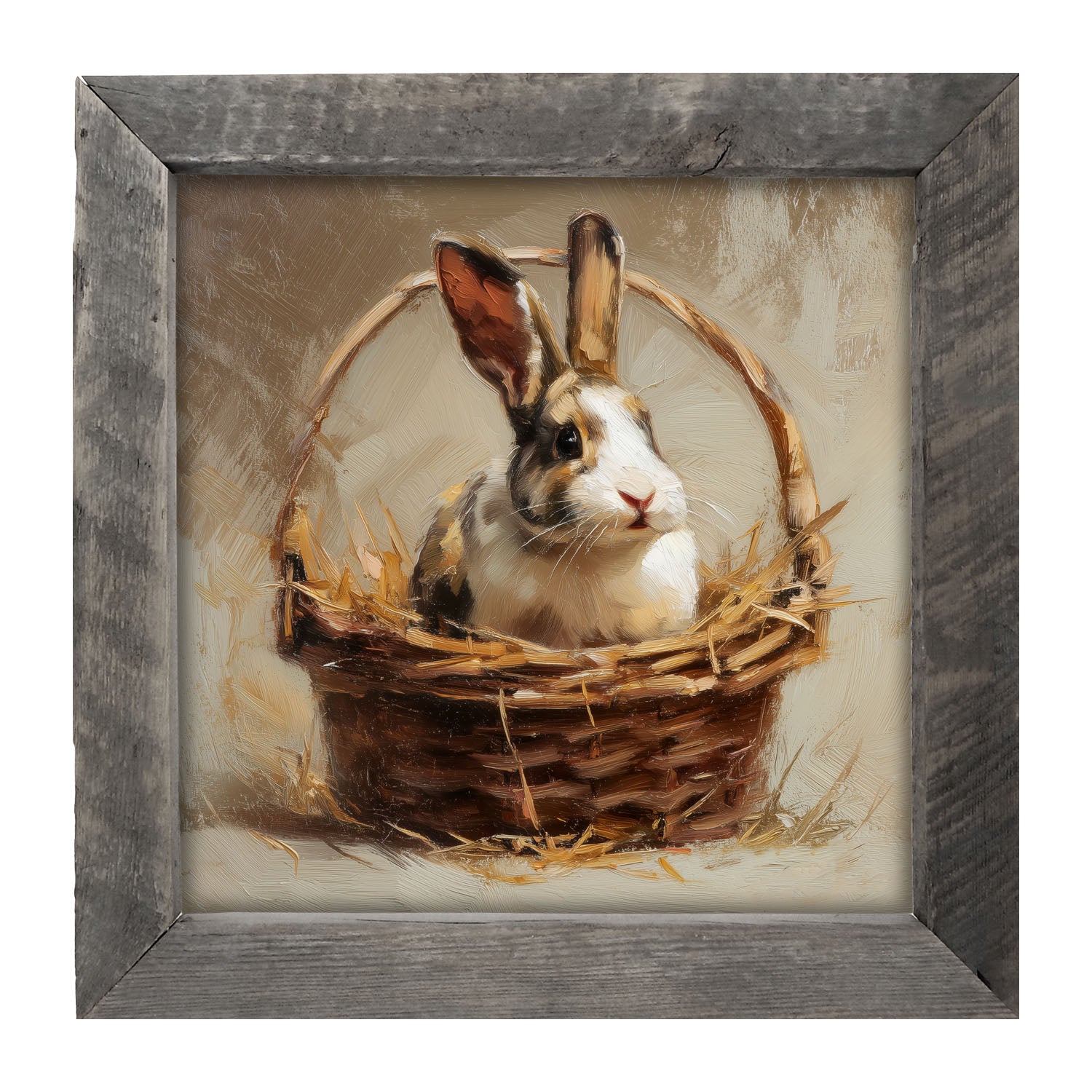Easter Basket - Bunny - Framed Art