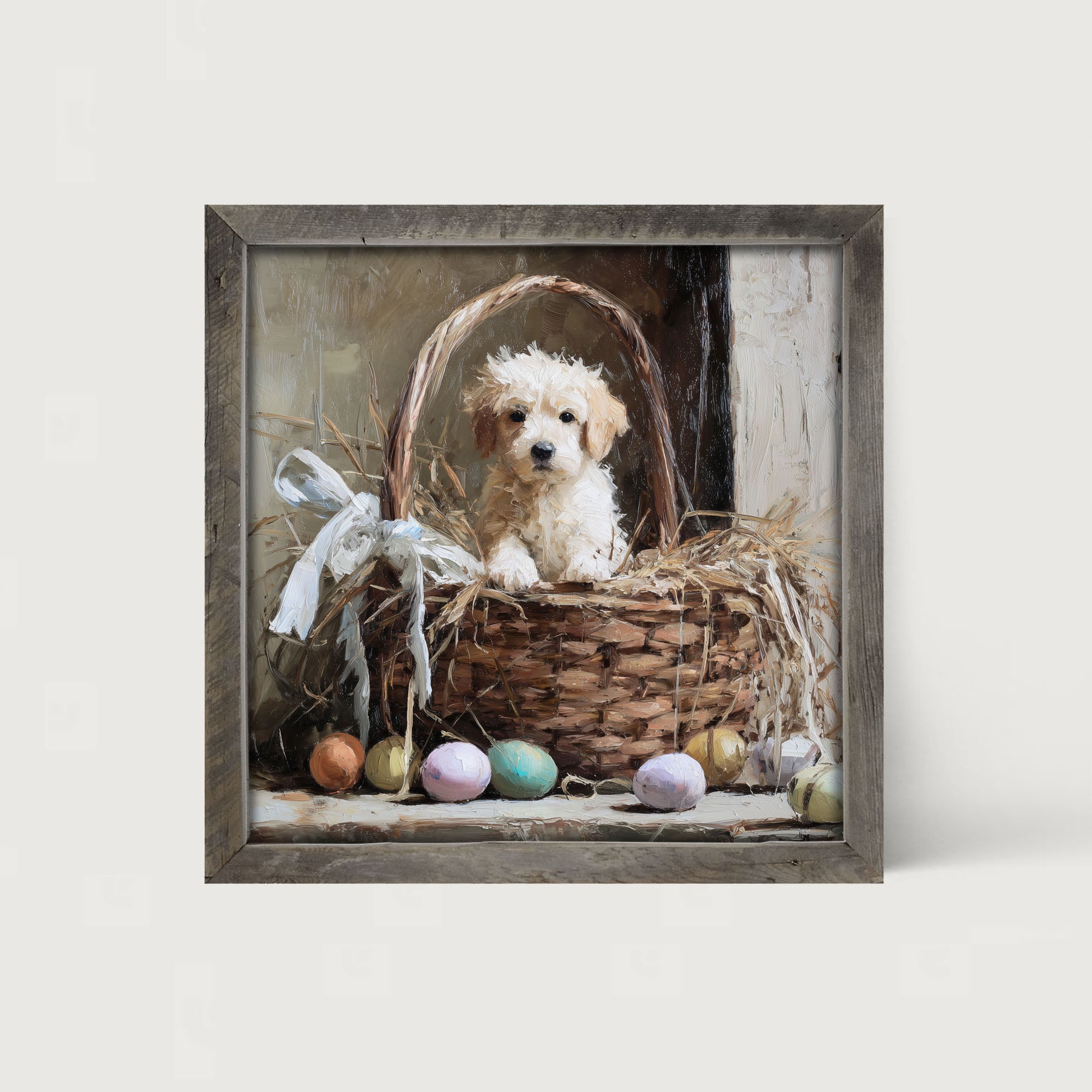 Easter Basket - Dog with Easter eggs