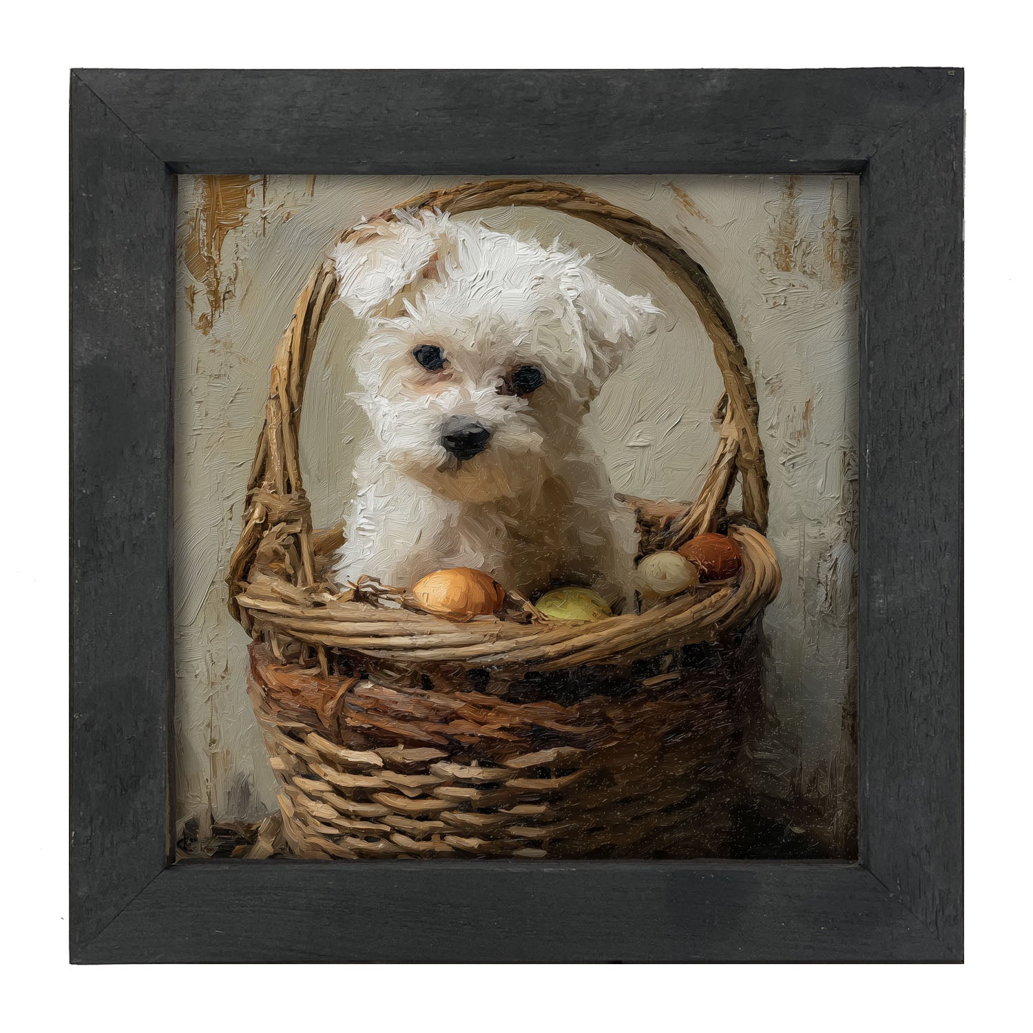 Easter Basket - Puppy - Framed Art