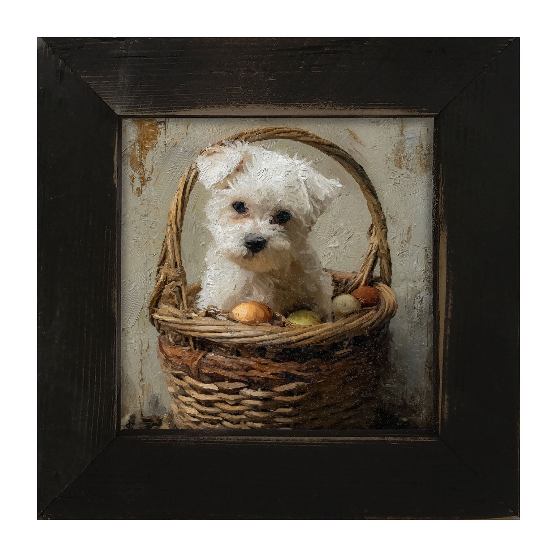 Easter Basket - Puppy - Framed Art