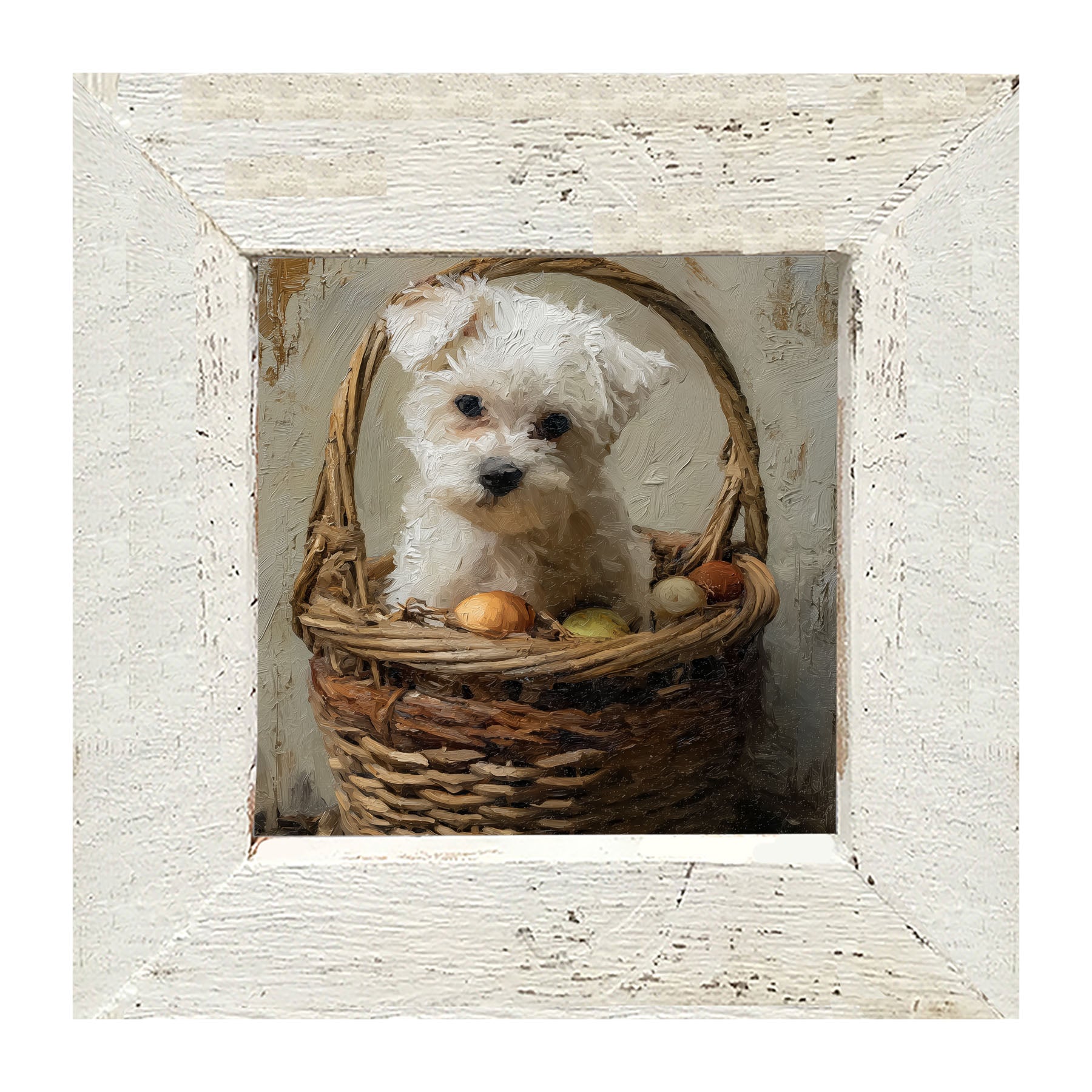 Easter Basket - Puppy - Framed Art