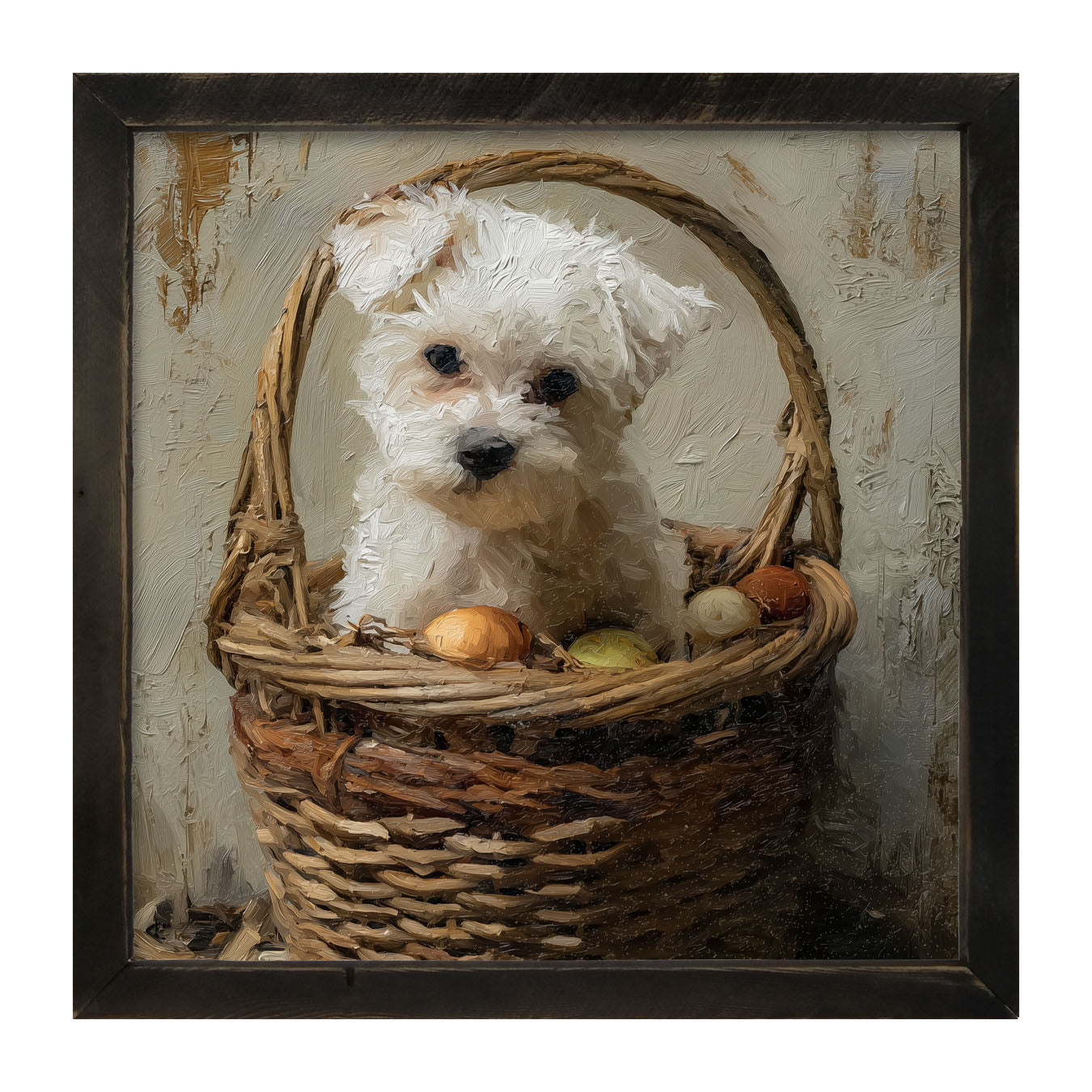 Easter Basket - Puppy - Framed Art