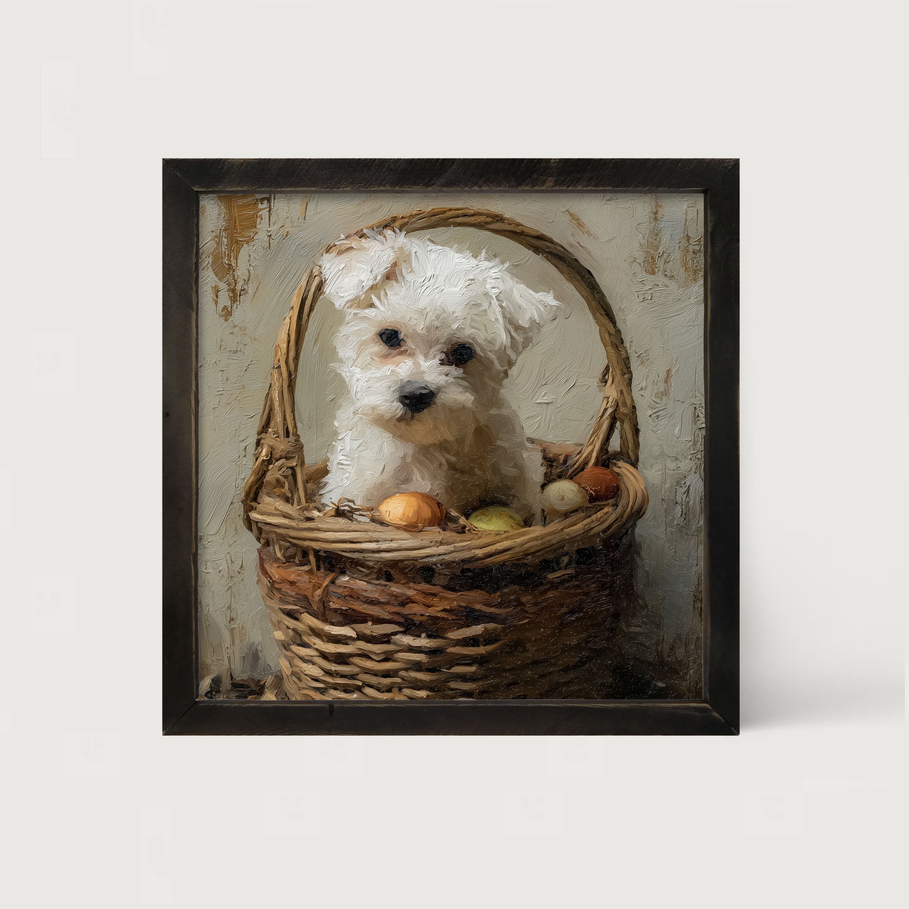 Easter Basket - Puppy - Framed Art