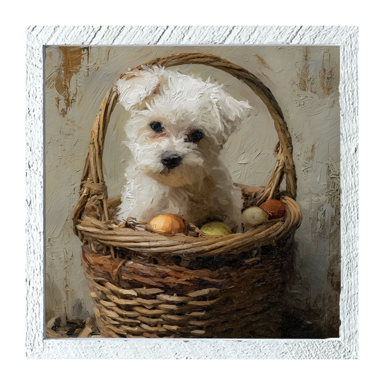 Easter Basket - Puppy - Framed Art
