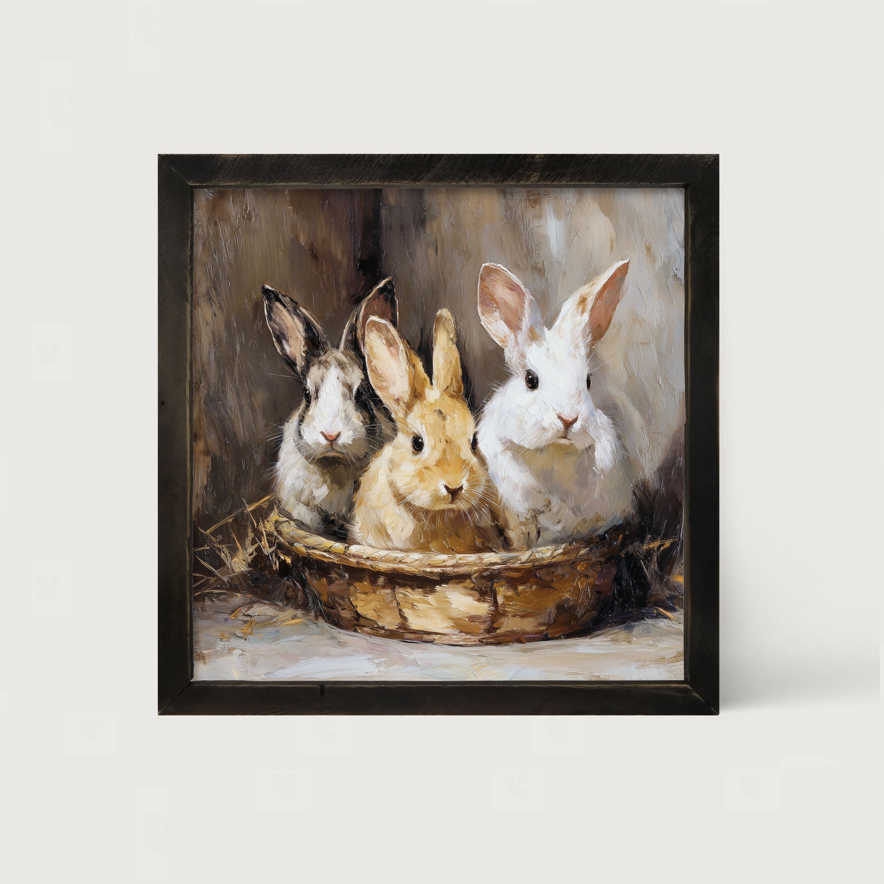 Easter Basket - Three Bunnies