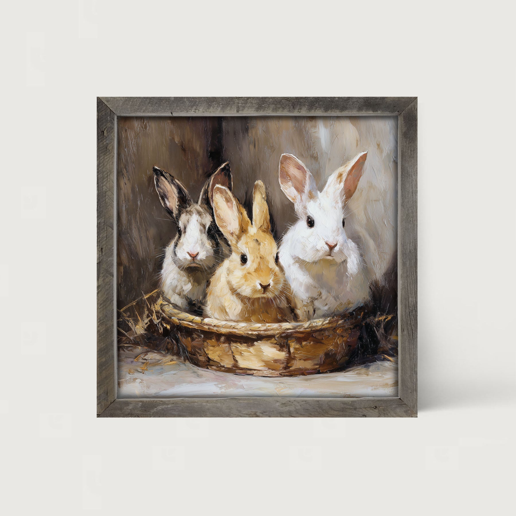 Easter Basket - Three Bunnies