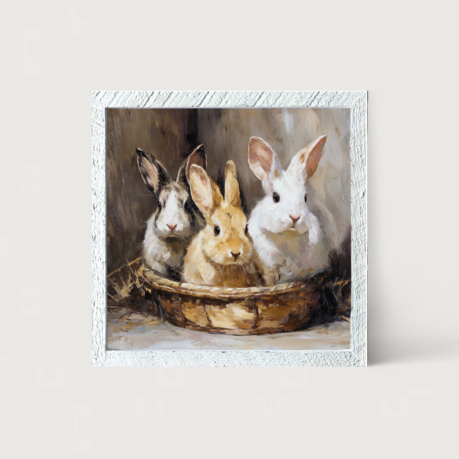 Easter Basket - Three Bunnies