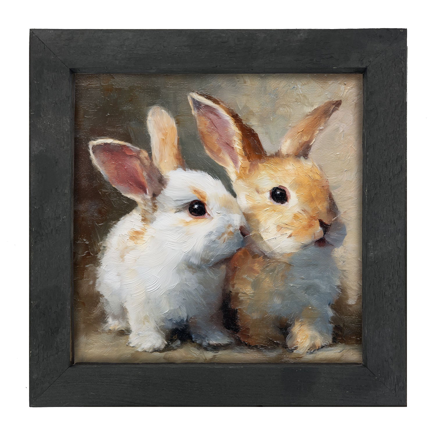 Two Cute Bunnies - Framed Art