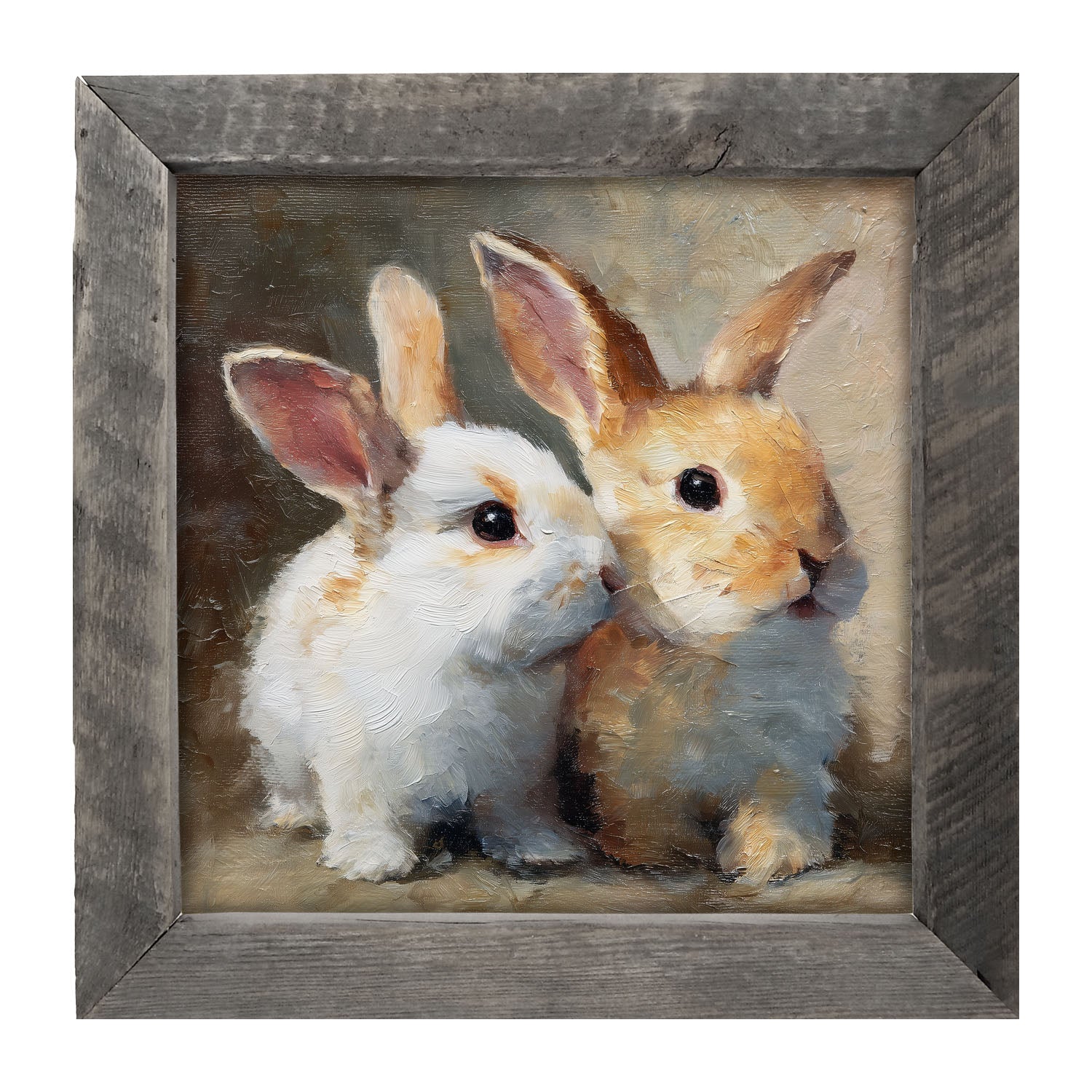 Two Cute Bunnies - Framed Art