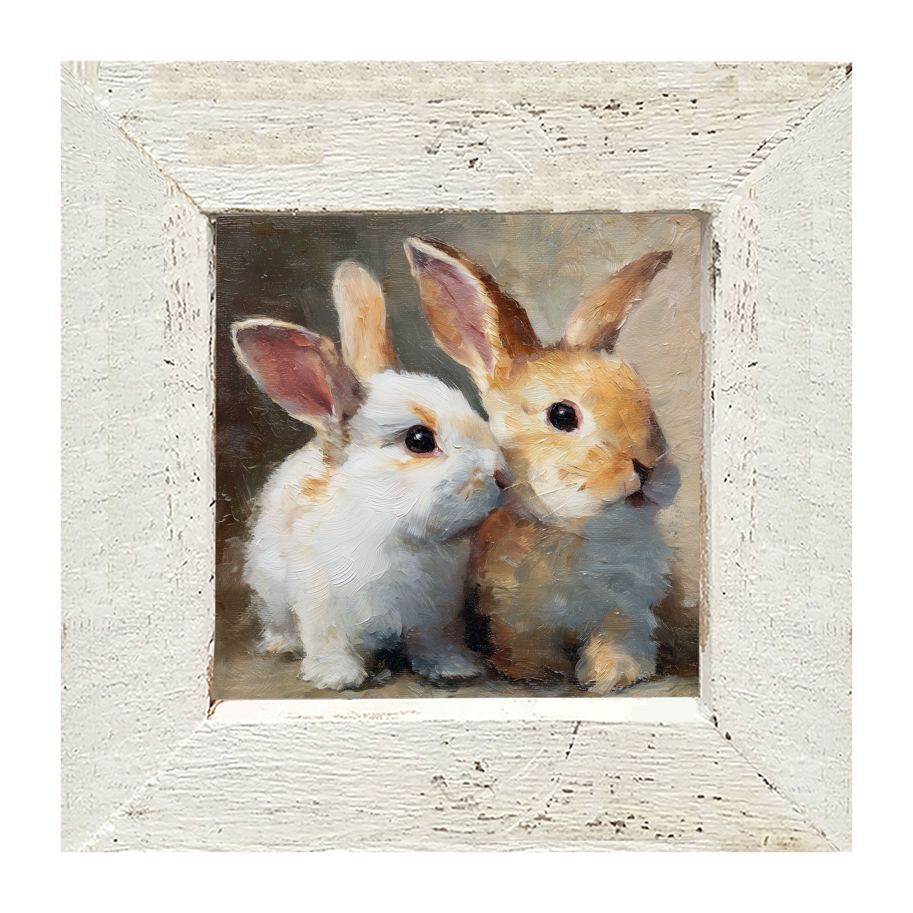 Two Cute Bunnies - Framed Art