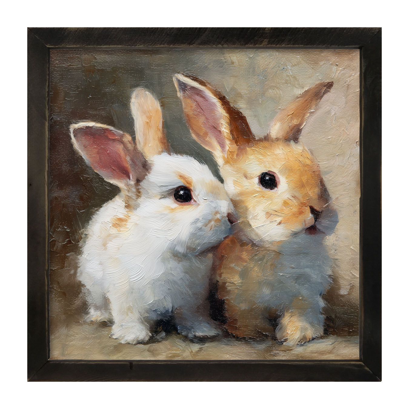 Two Cute Bunnies - Framed Art