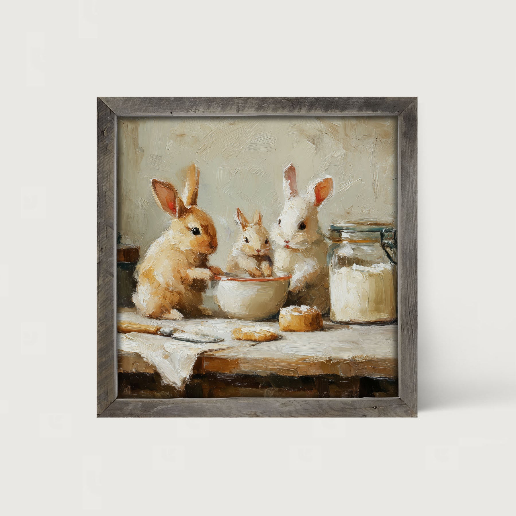 Bunnies Baking Together