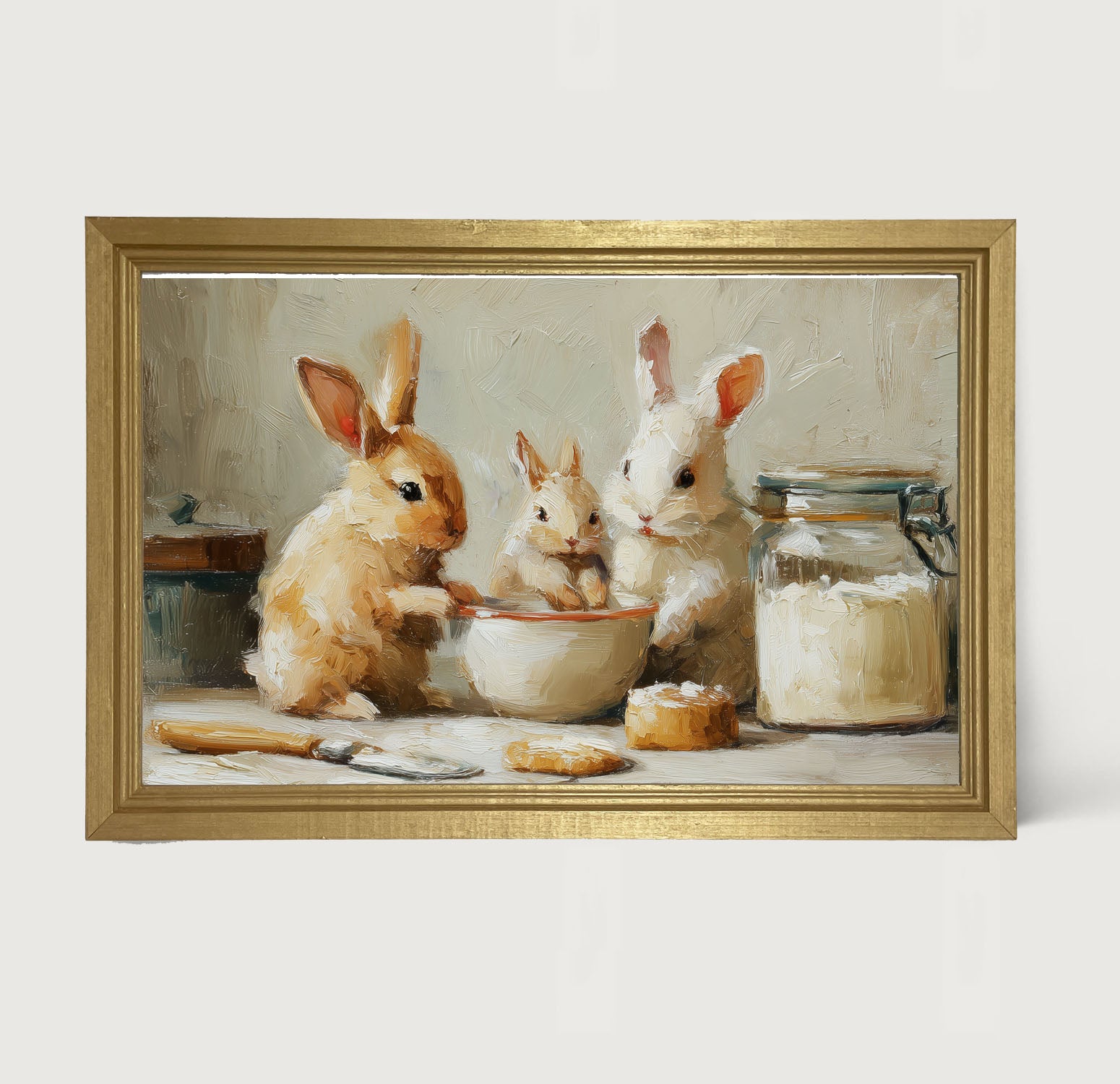 Bunnies Baking Together