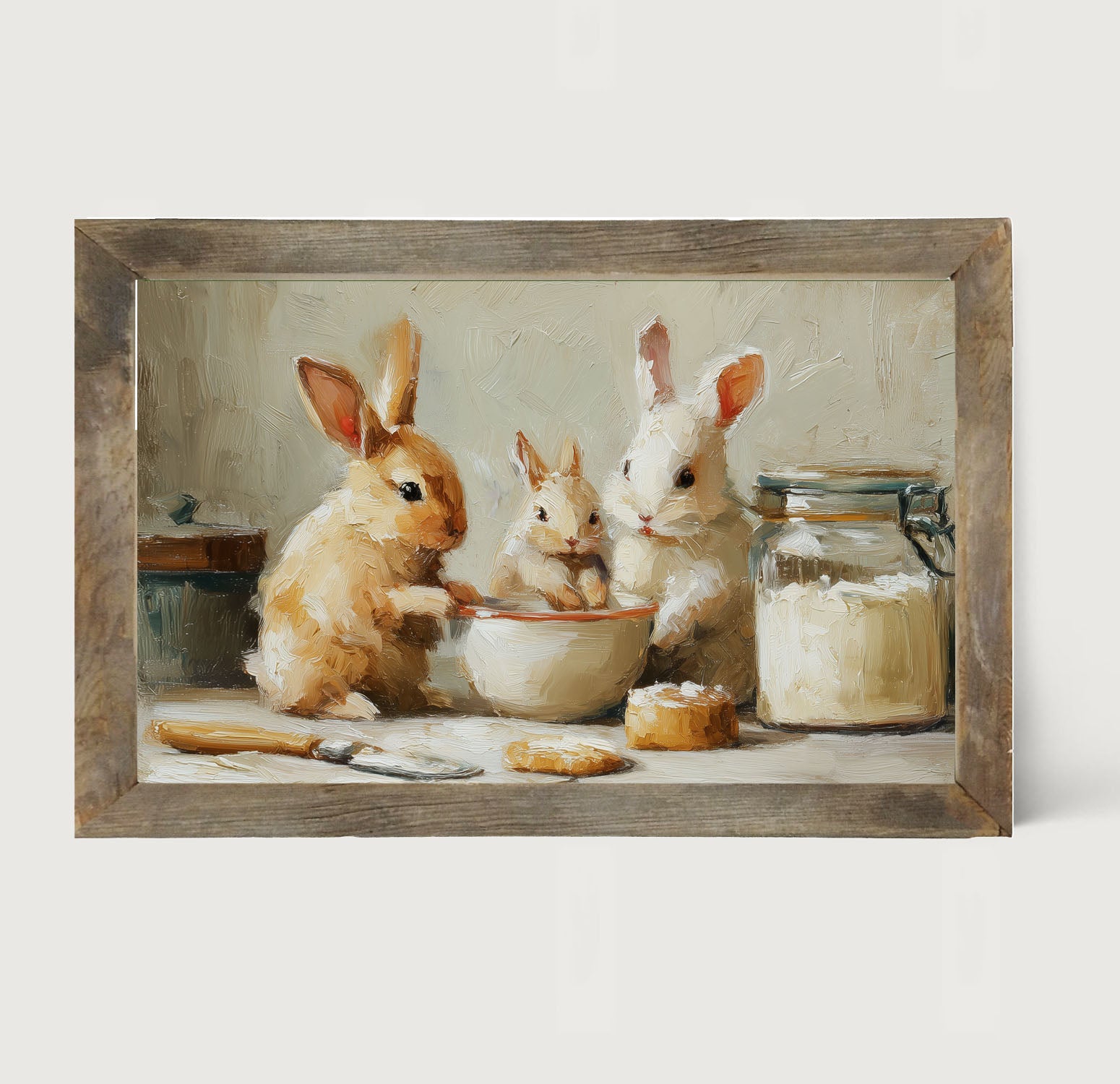 Bunnies Baking Together