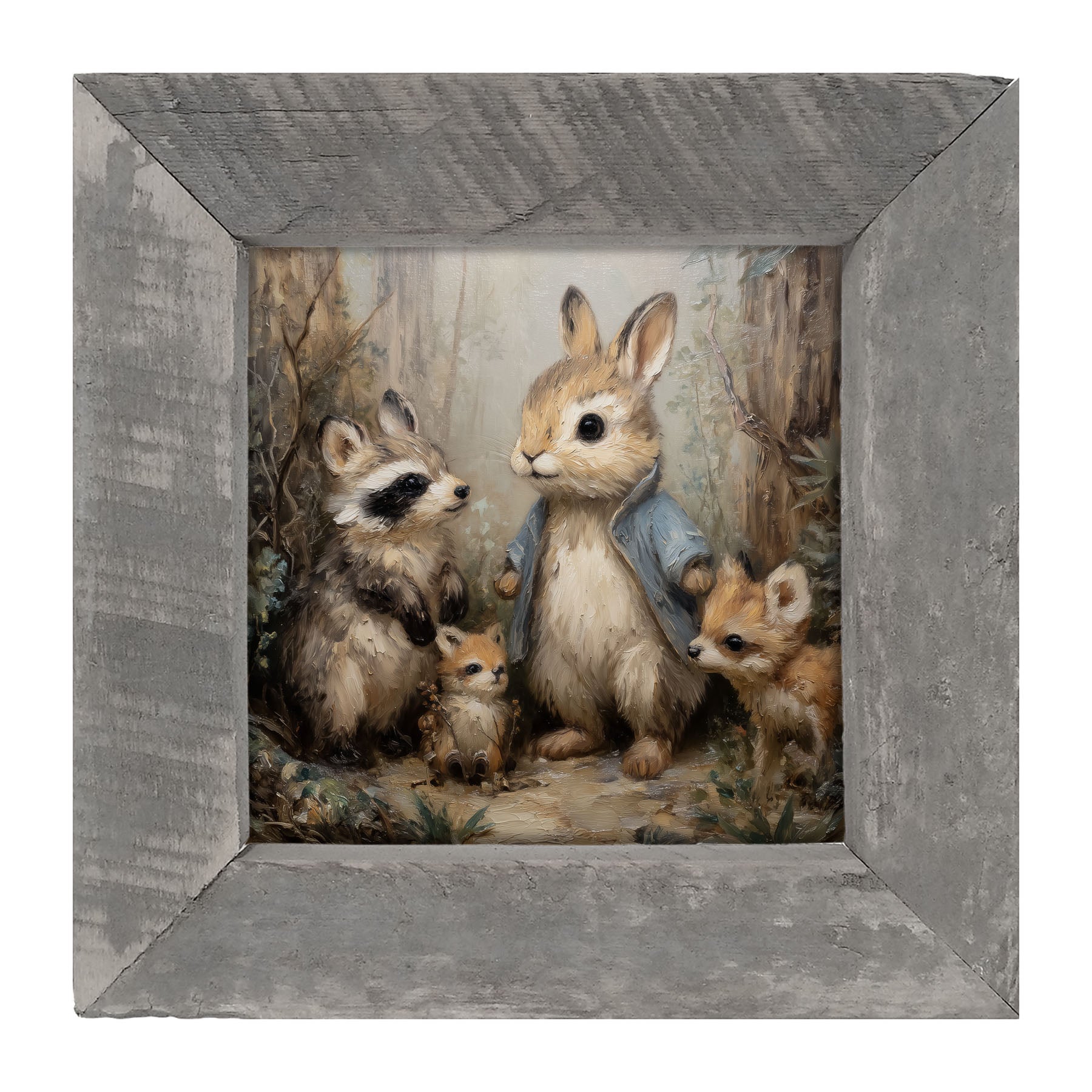 Bunny with his Buddies - Framed Art