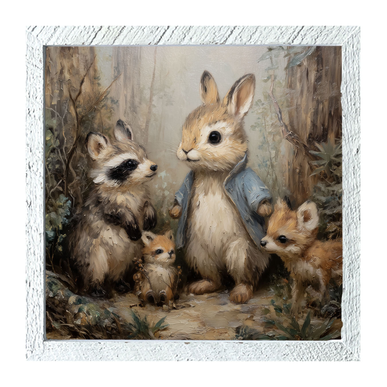 Bunny with his Buddies - Framed Art
