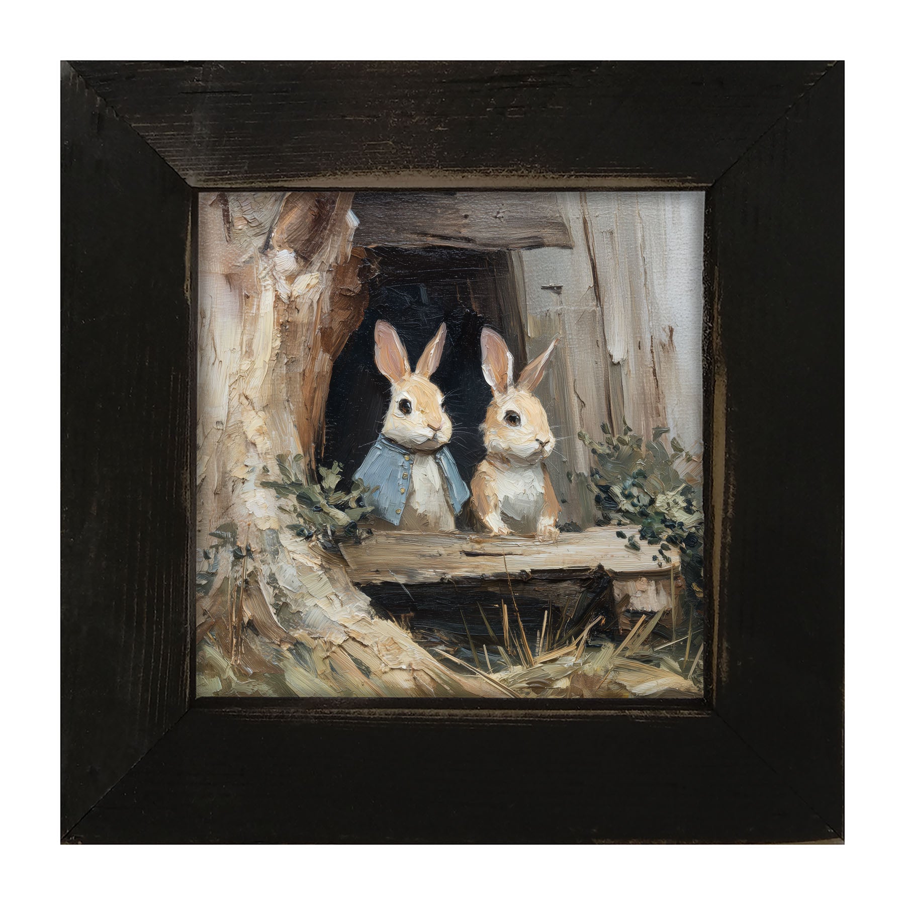 Bunnies at the Table - Framed Art