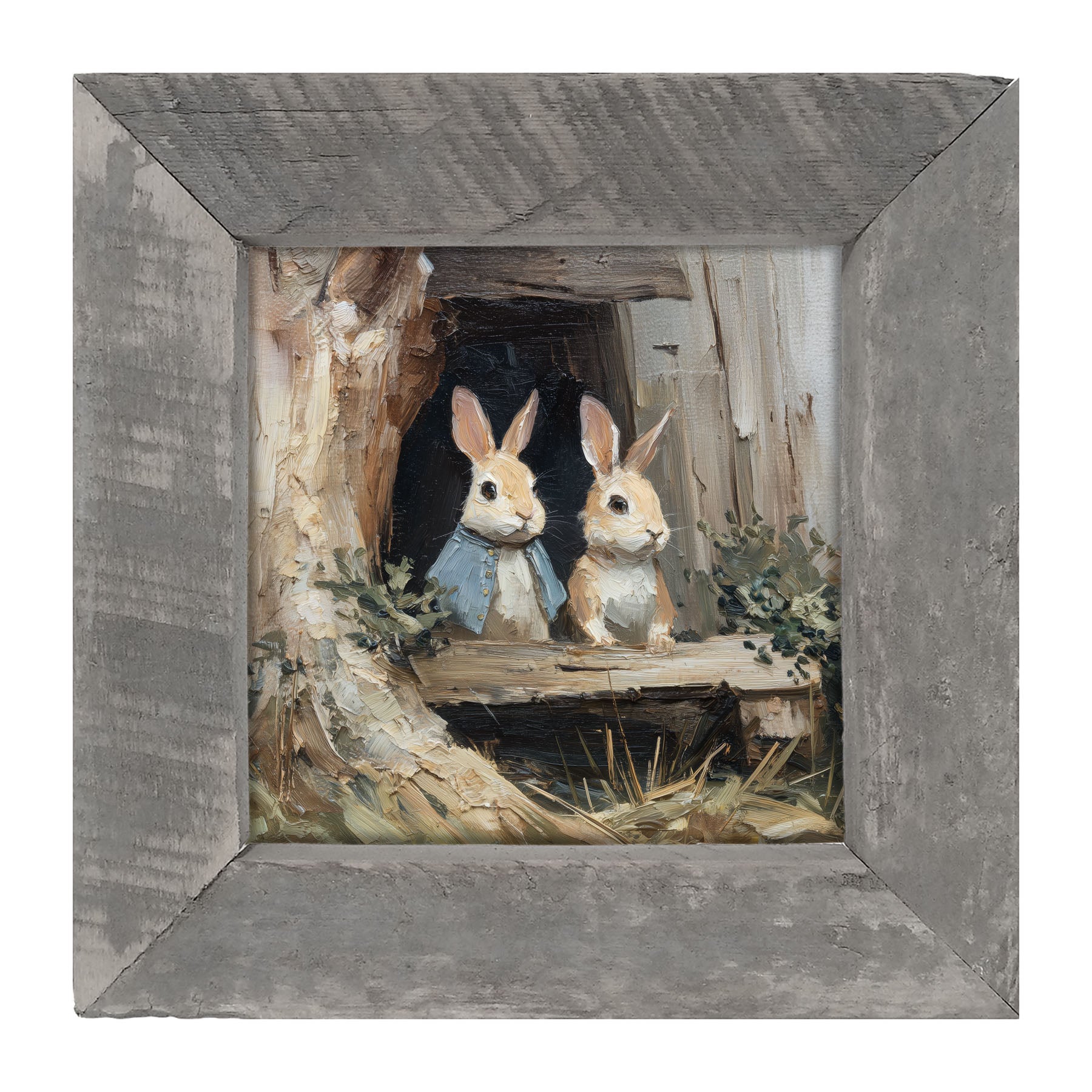 Bunnies at the Table - Framed Art