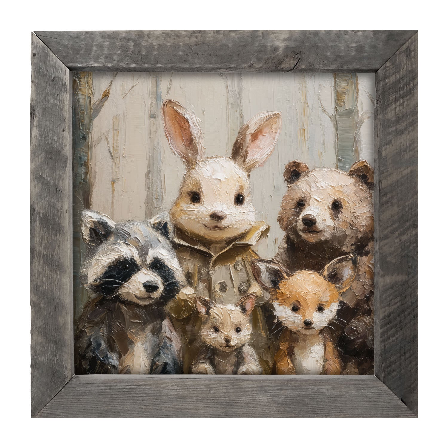Forest Friends in Winter - Framed Art