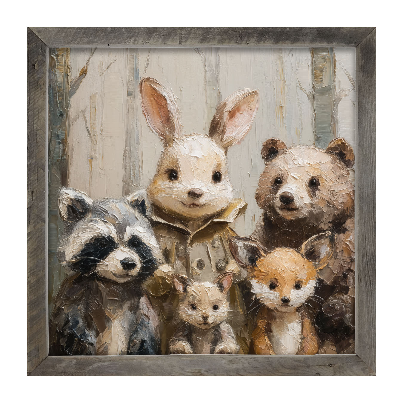 Forest Friends in Winter - Framed Art