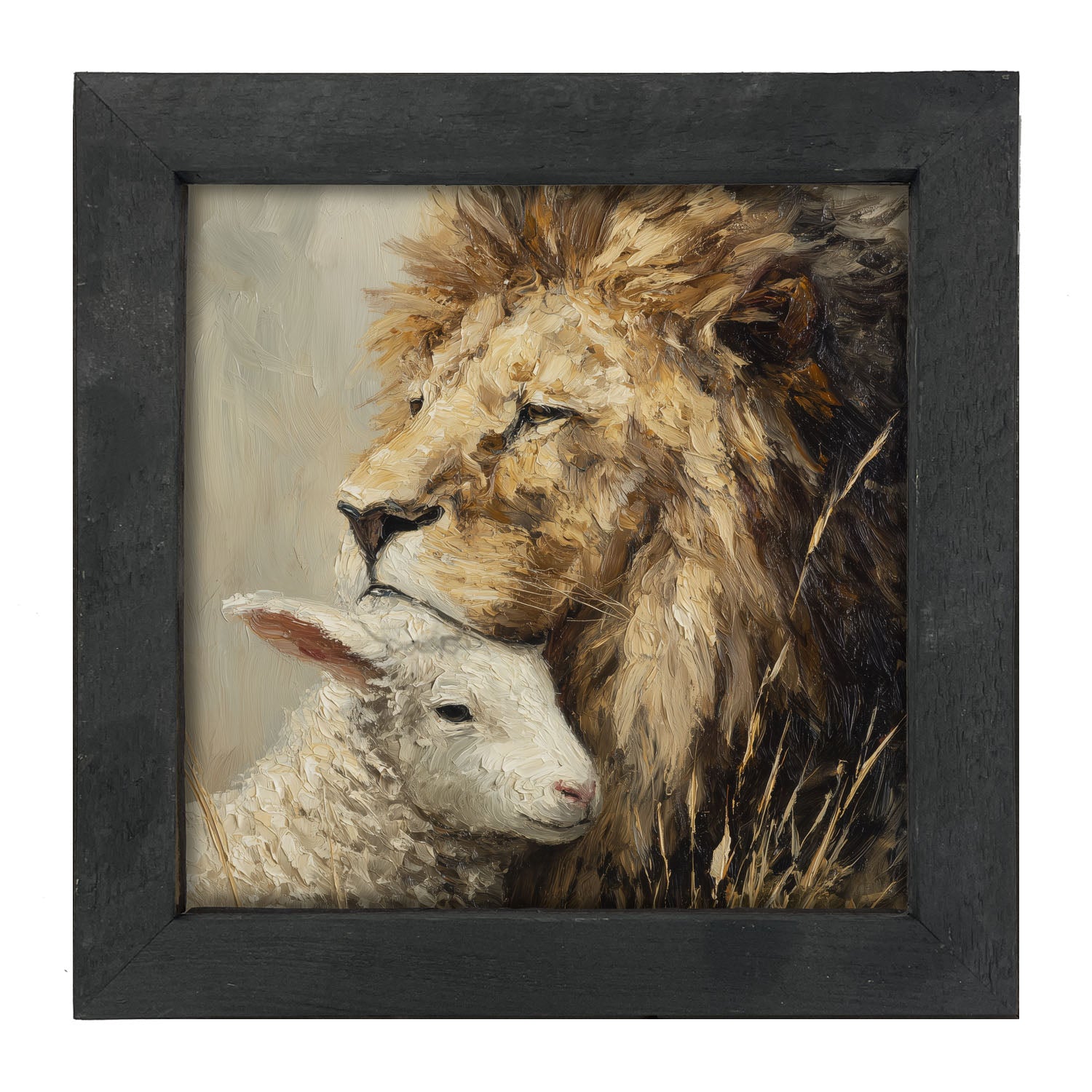 The Lion and The Lamb - At Rest - Framed Art
