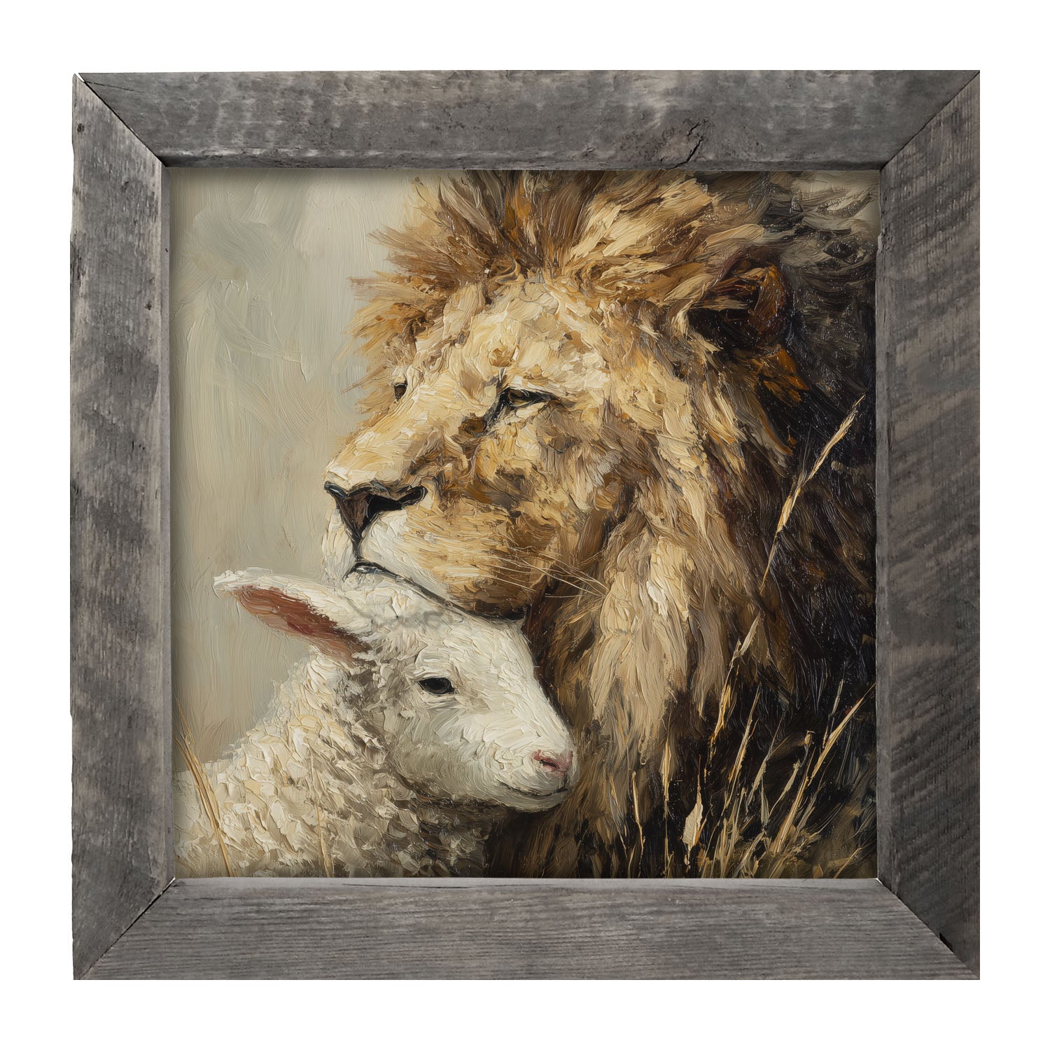 The Lion and The Lamb - At Rest - Framed Art