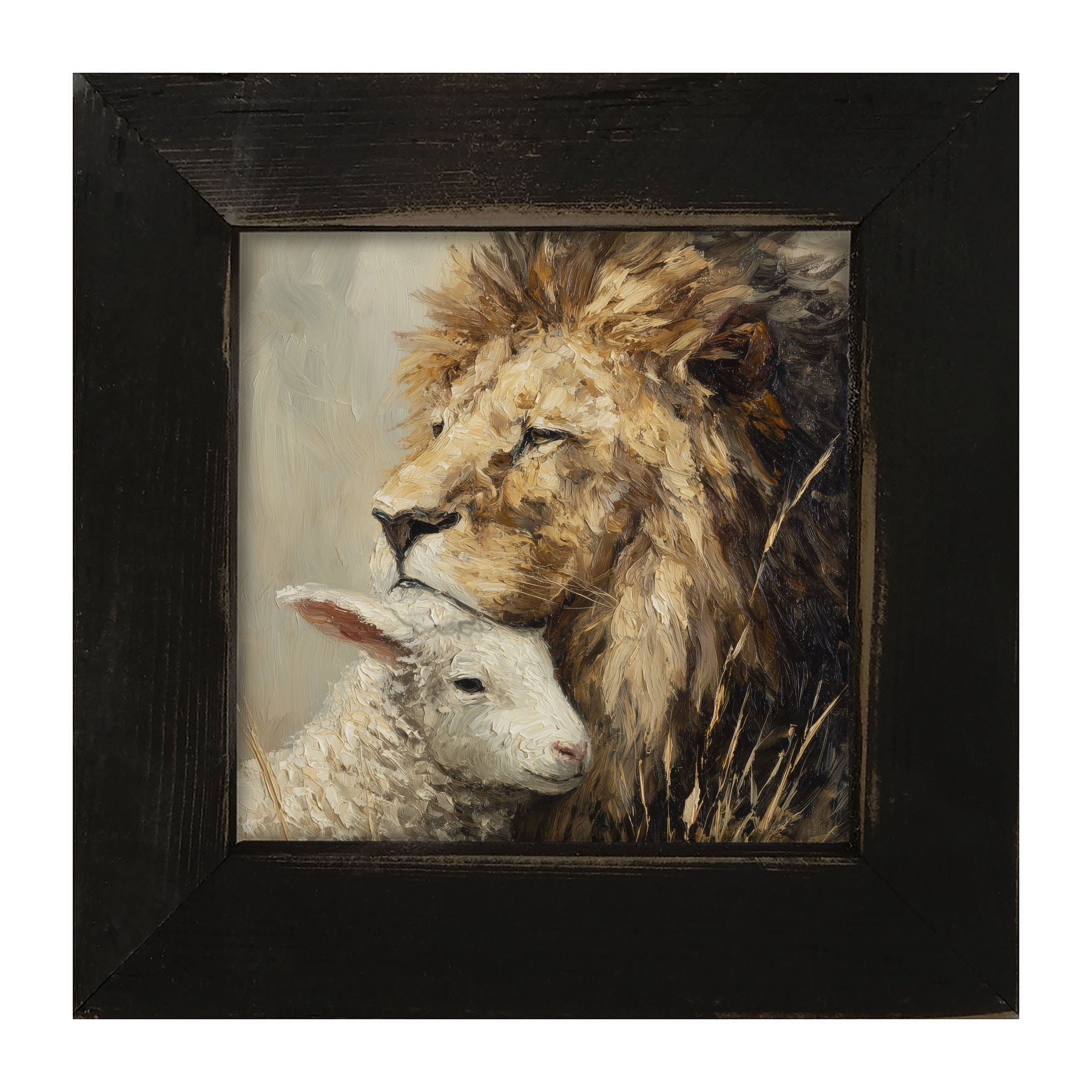 The Lion and The Lamb - At Rest - Framed Art