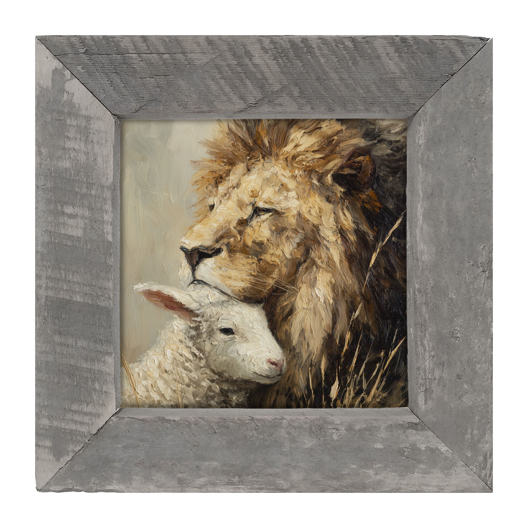 The Lion and The Lamb - At Rest - Framed Art