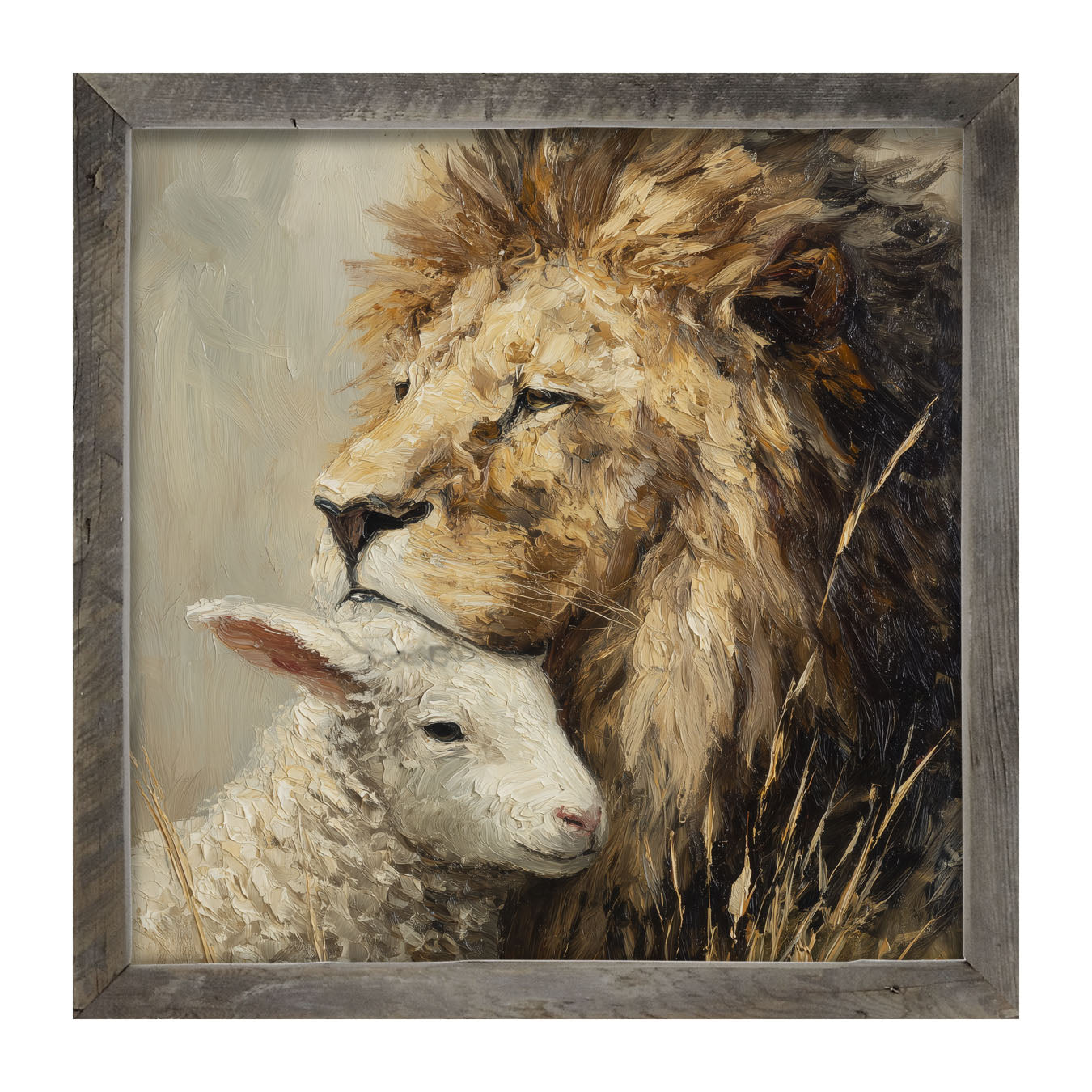 The Lion and The Lamb - At Rest - Framed Art