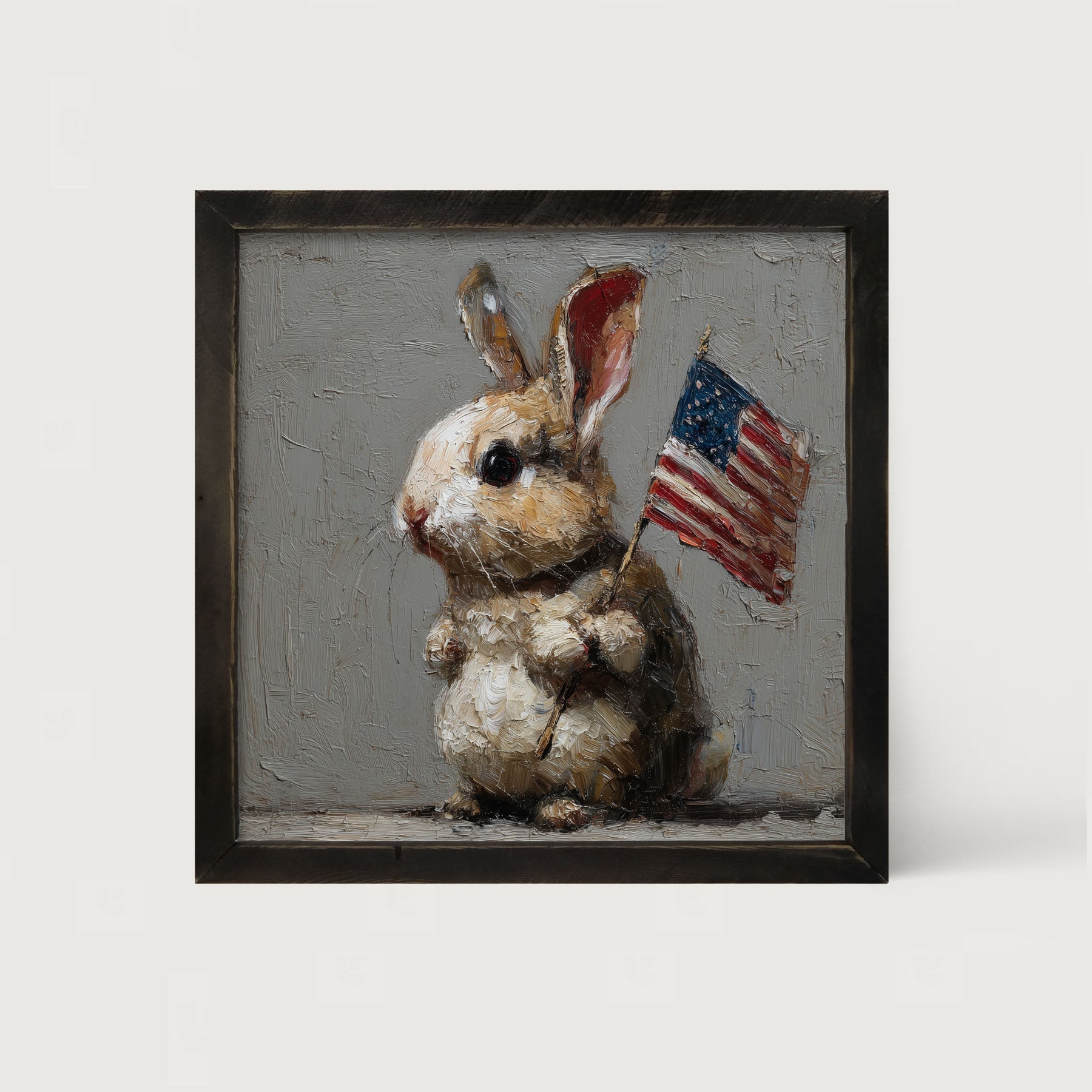 Holiday Bunny - Fourth of July - Framed Art