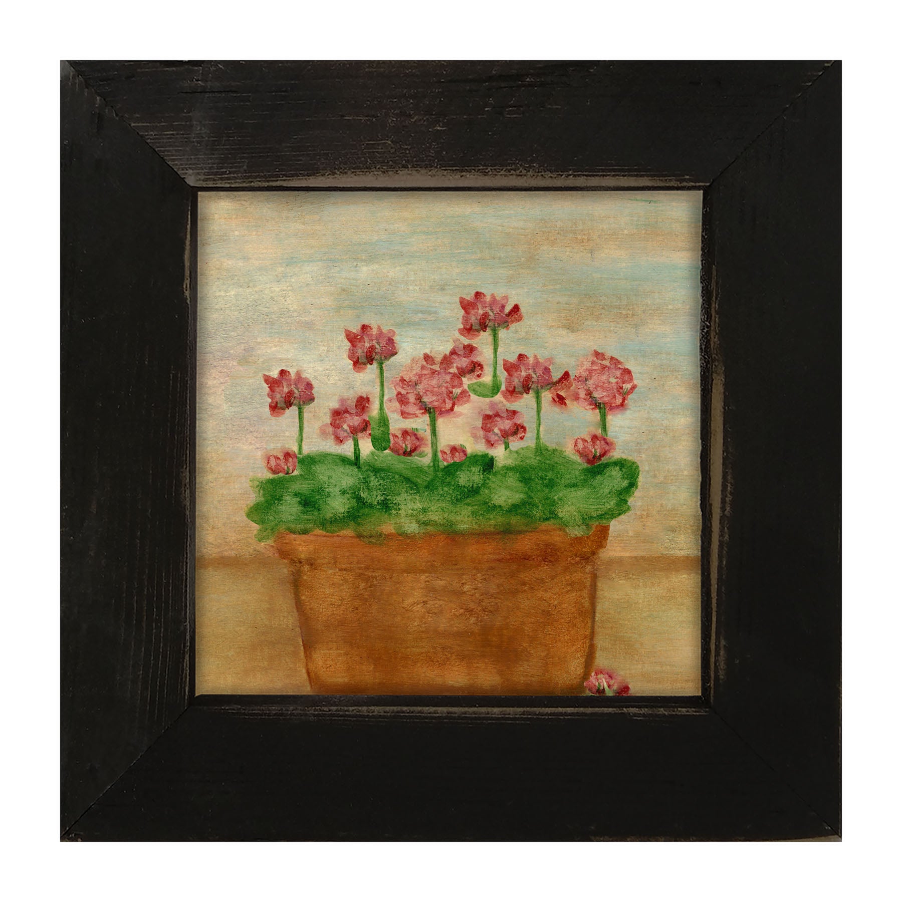 Red Geraniums - Framed art