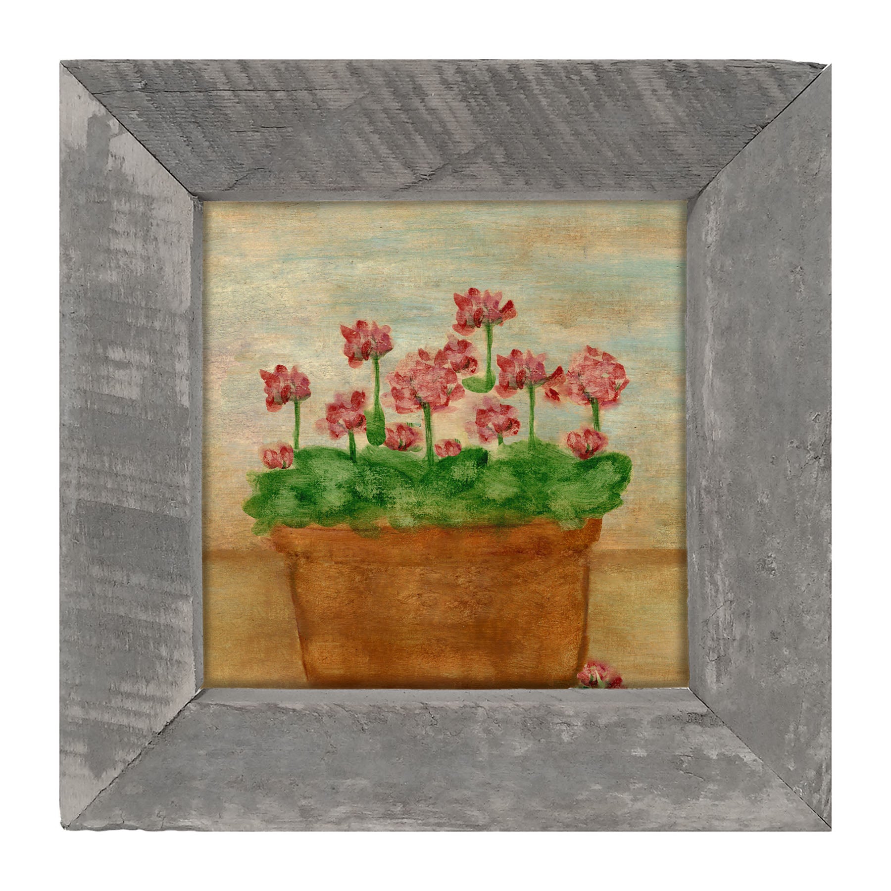 Red Geraniums - Framed art