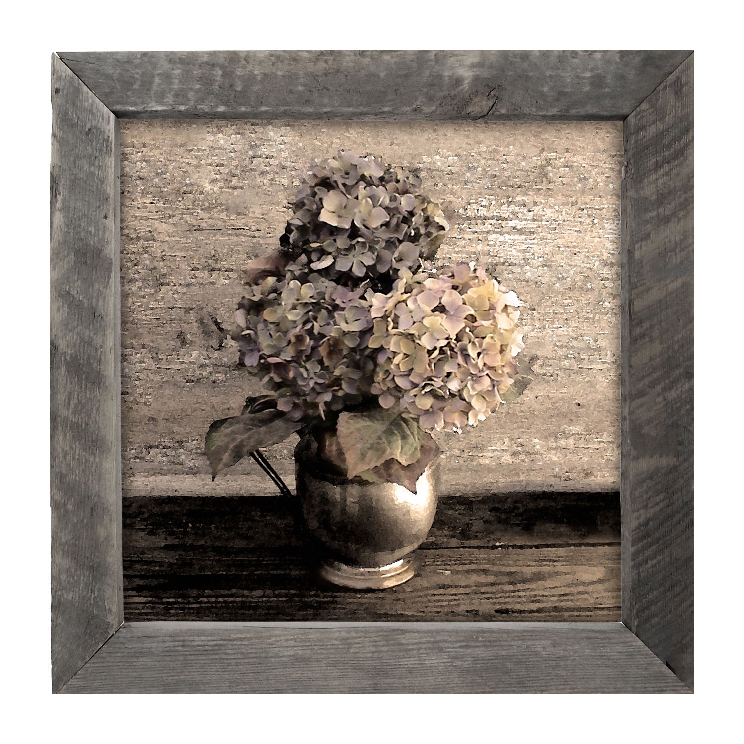 Blue Hydrangeas - Framed art