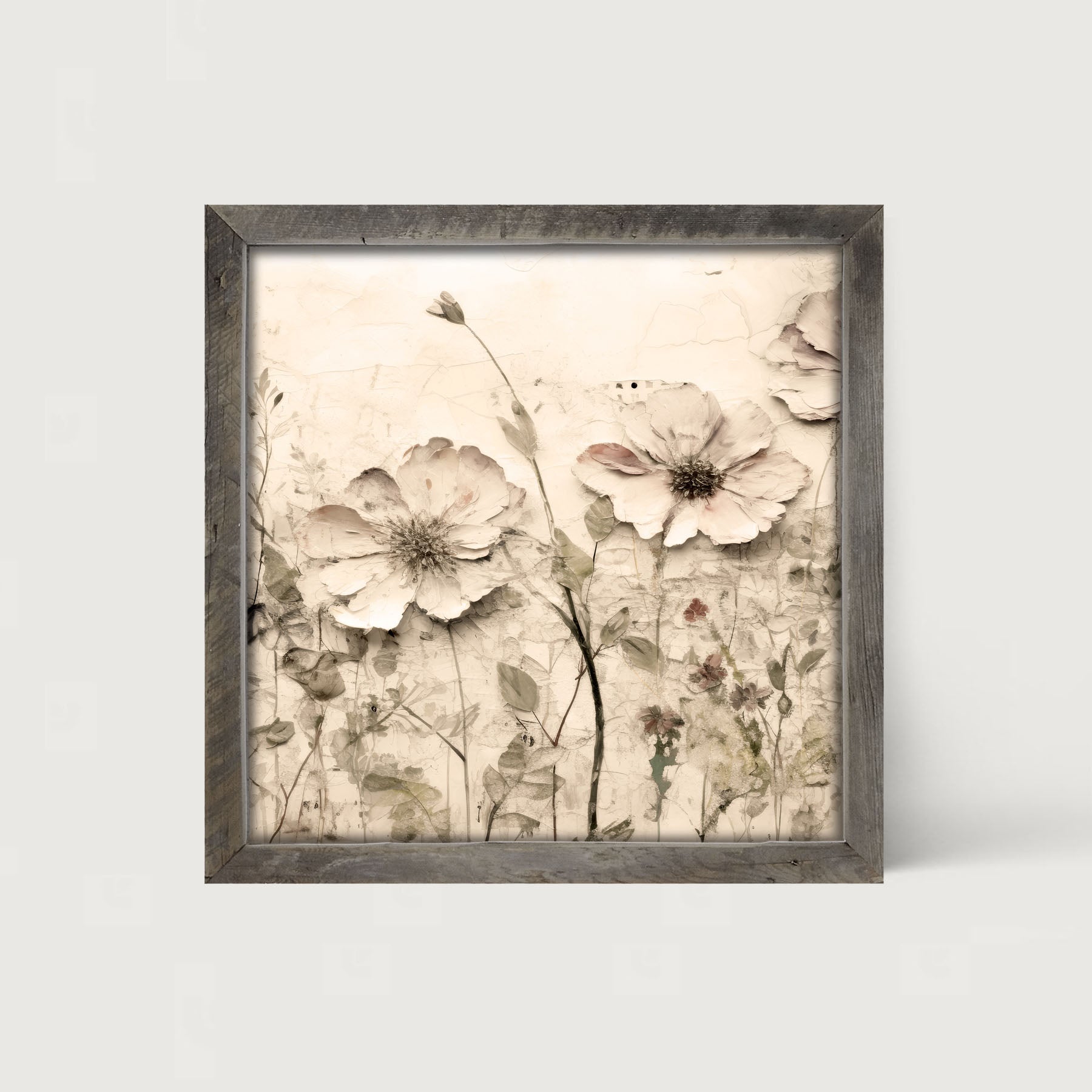 Monochrome flowers 2 - Framed art