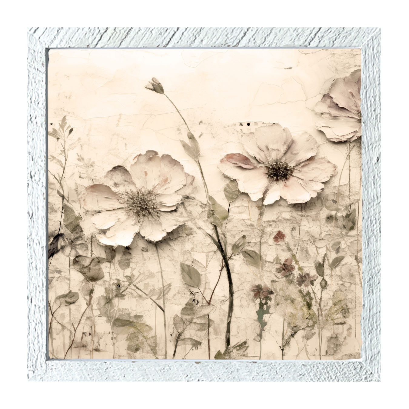 Monochrome flowers 2 - Framed art