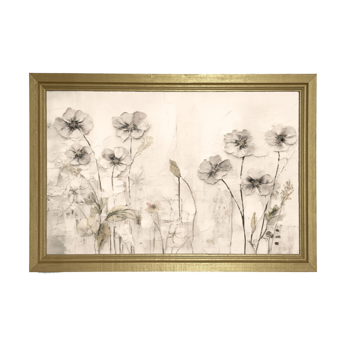 Monochrome flowers 4 - Framed art