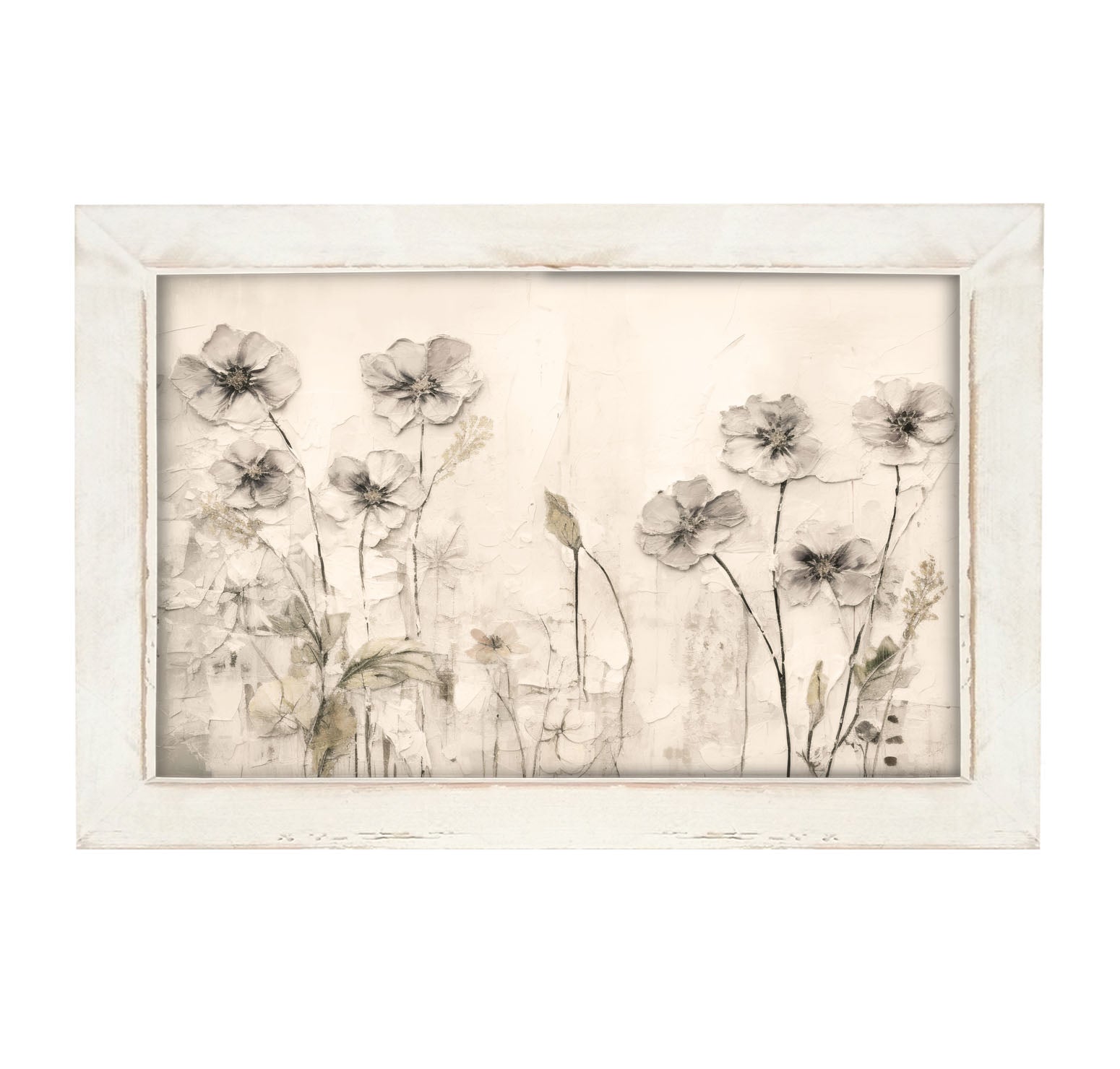 Monochrome flowers 4 - Framed art