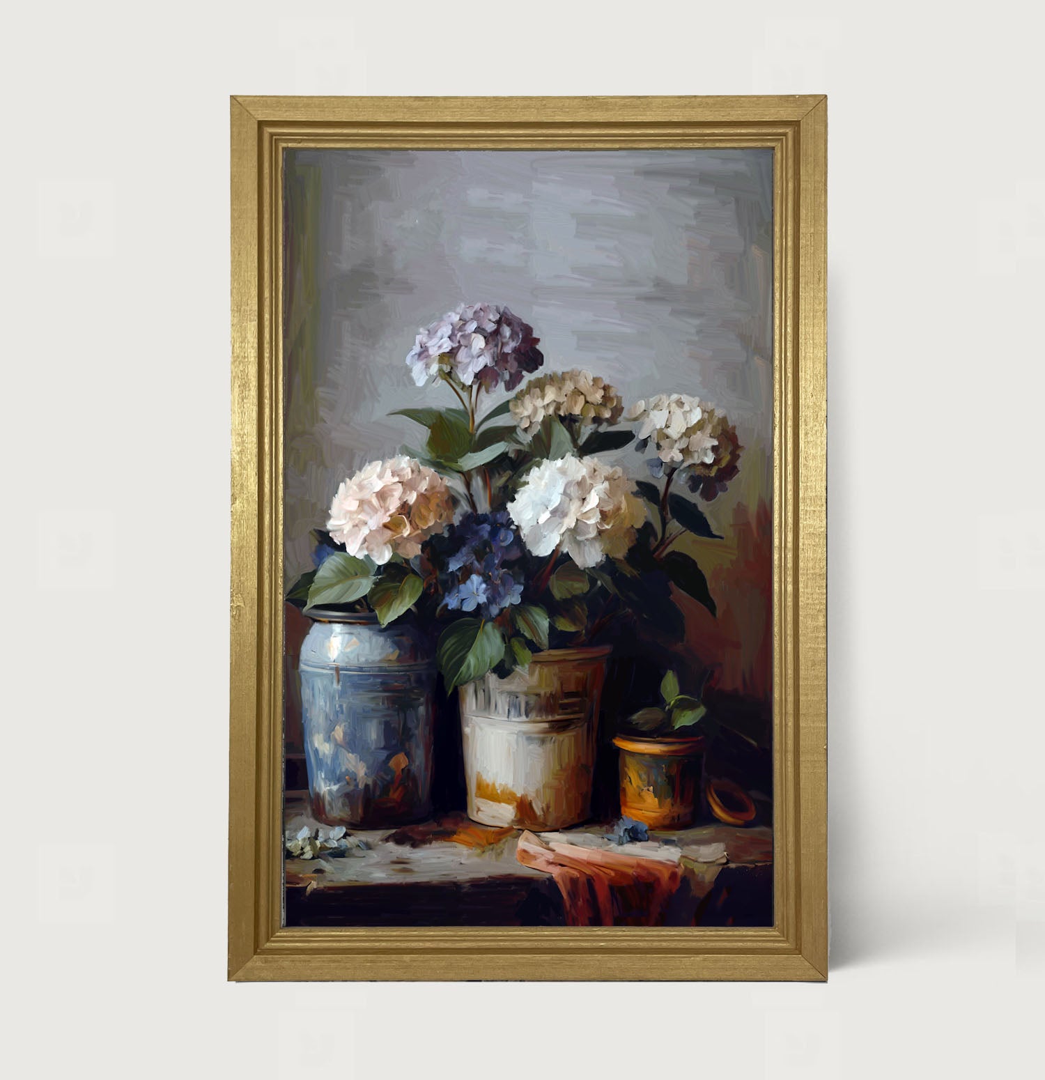 Rustic Hydrangeas - Framed Art