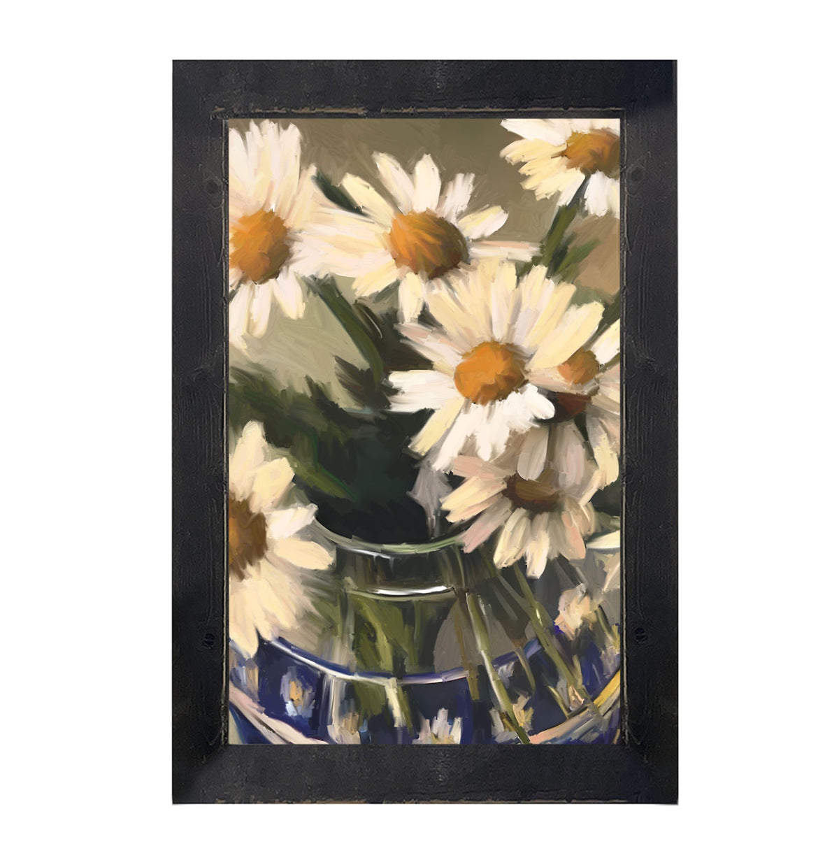 Glass Vase of Daisies