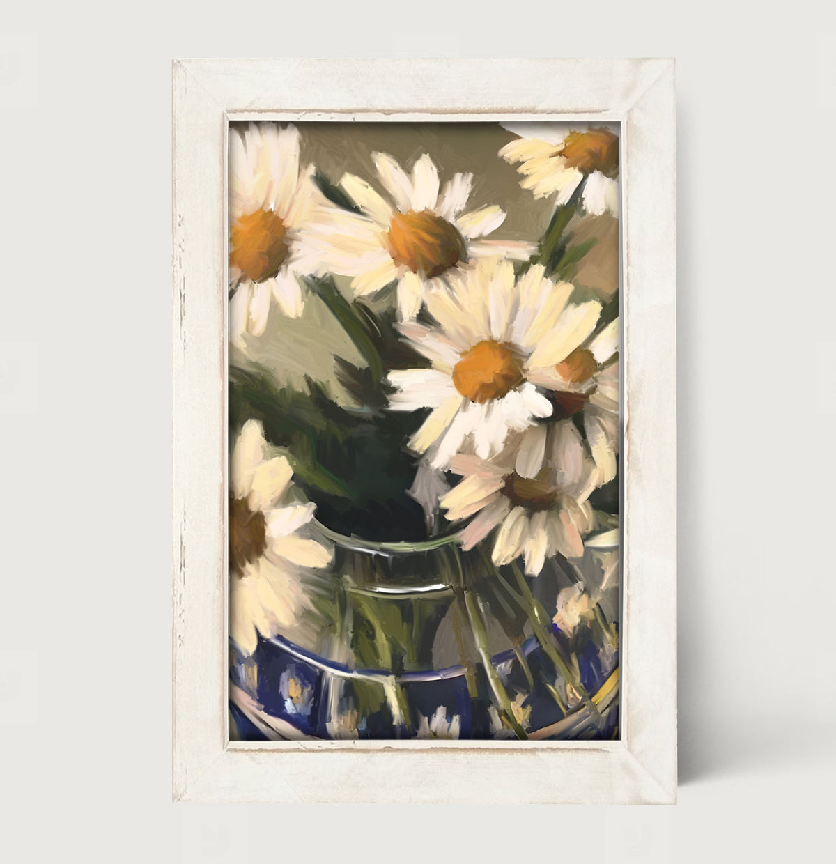 Glass Vase of Daisies
