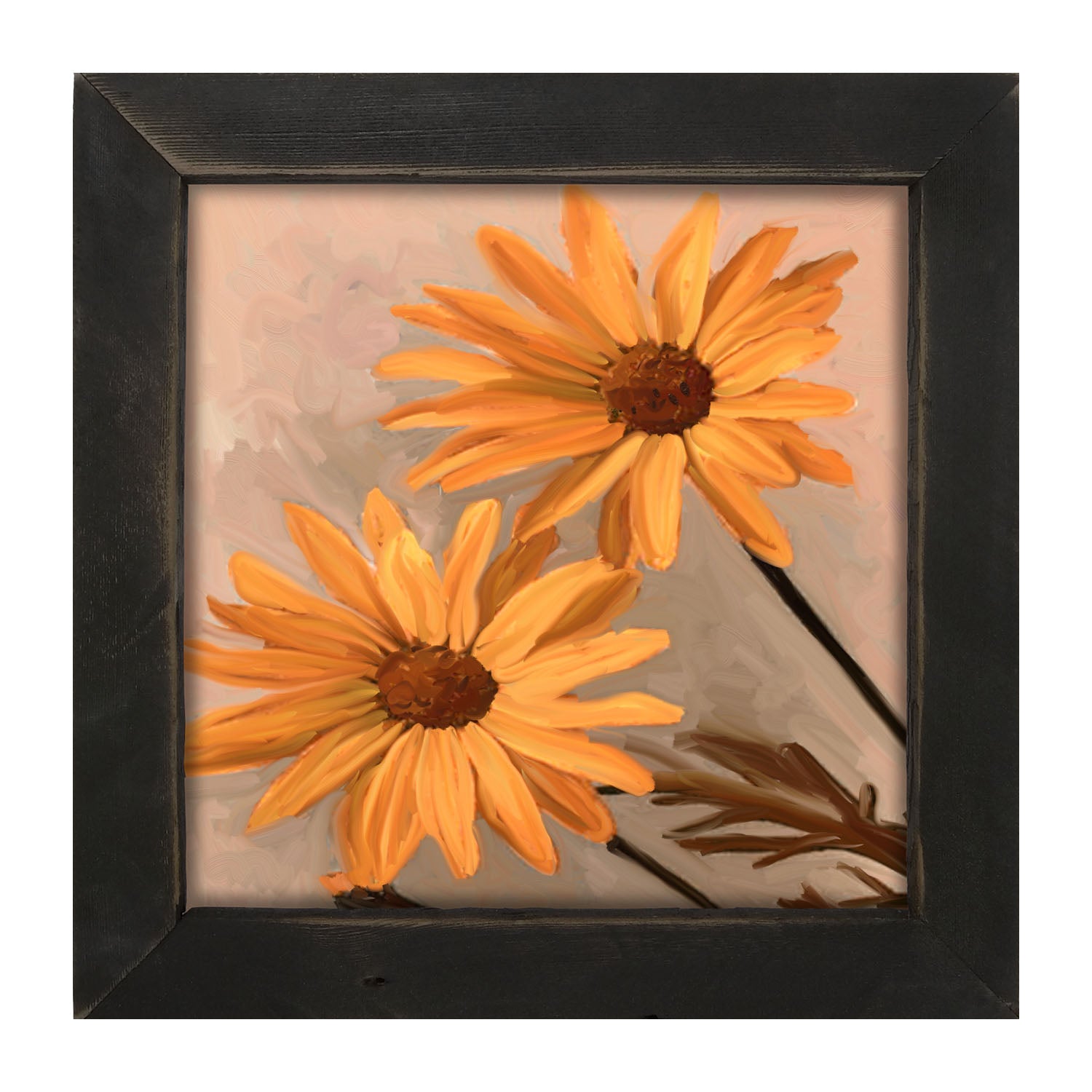 Two Daisies - Framed art