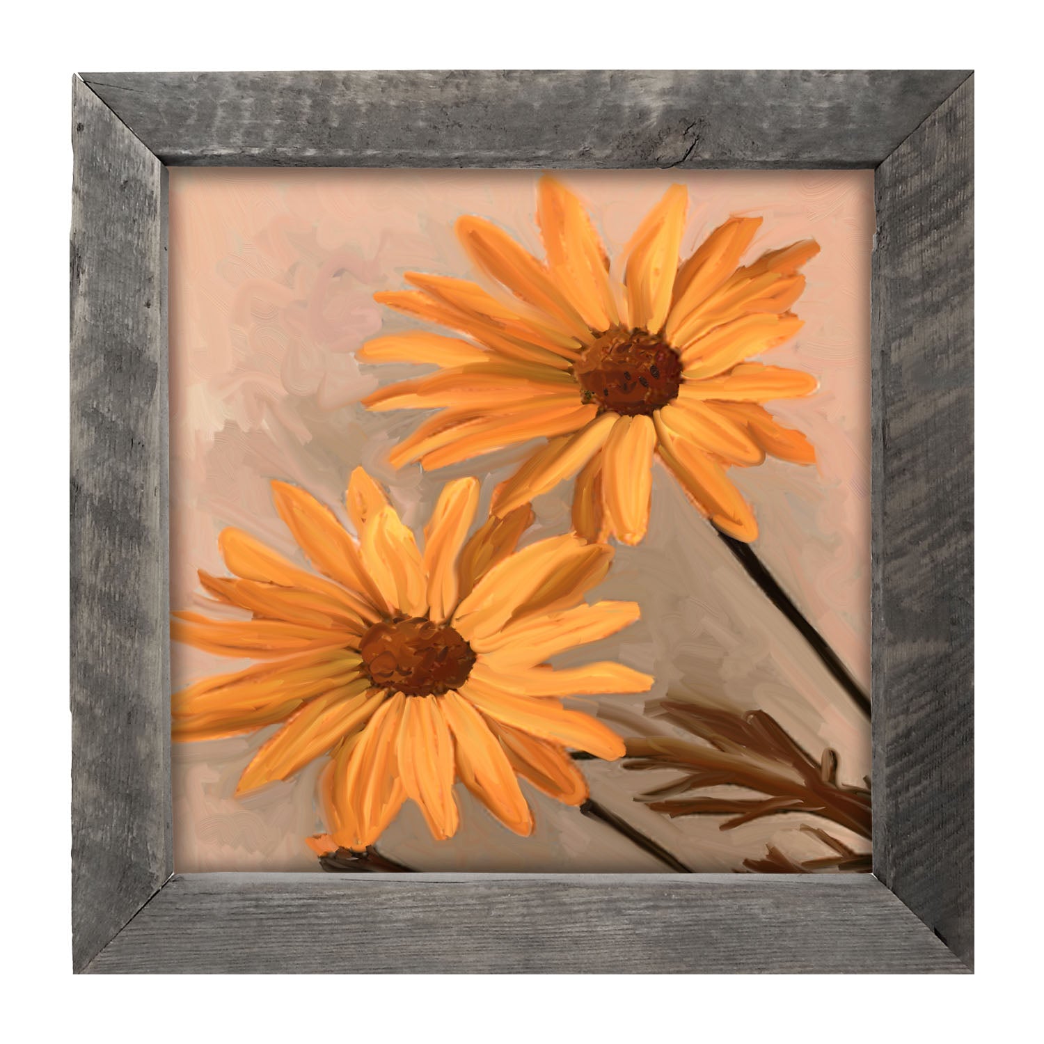 Two Daisies - Framed art
