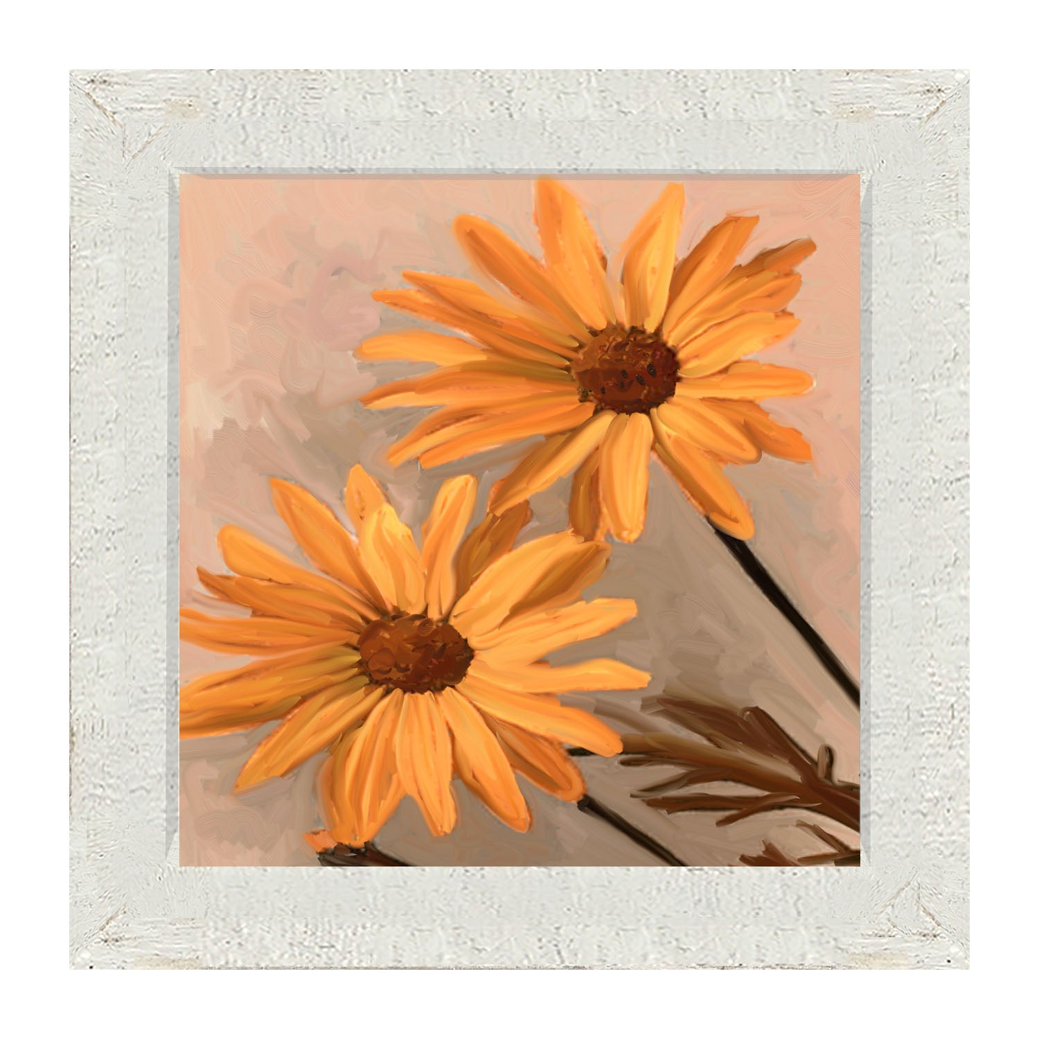 Two Daisies - Framed art