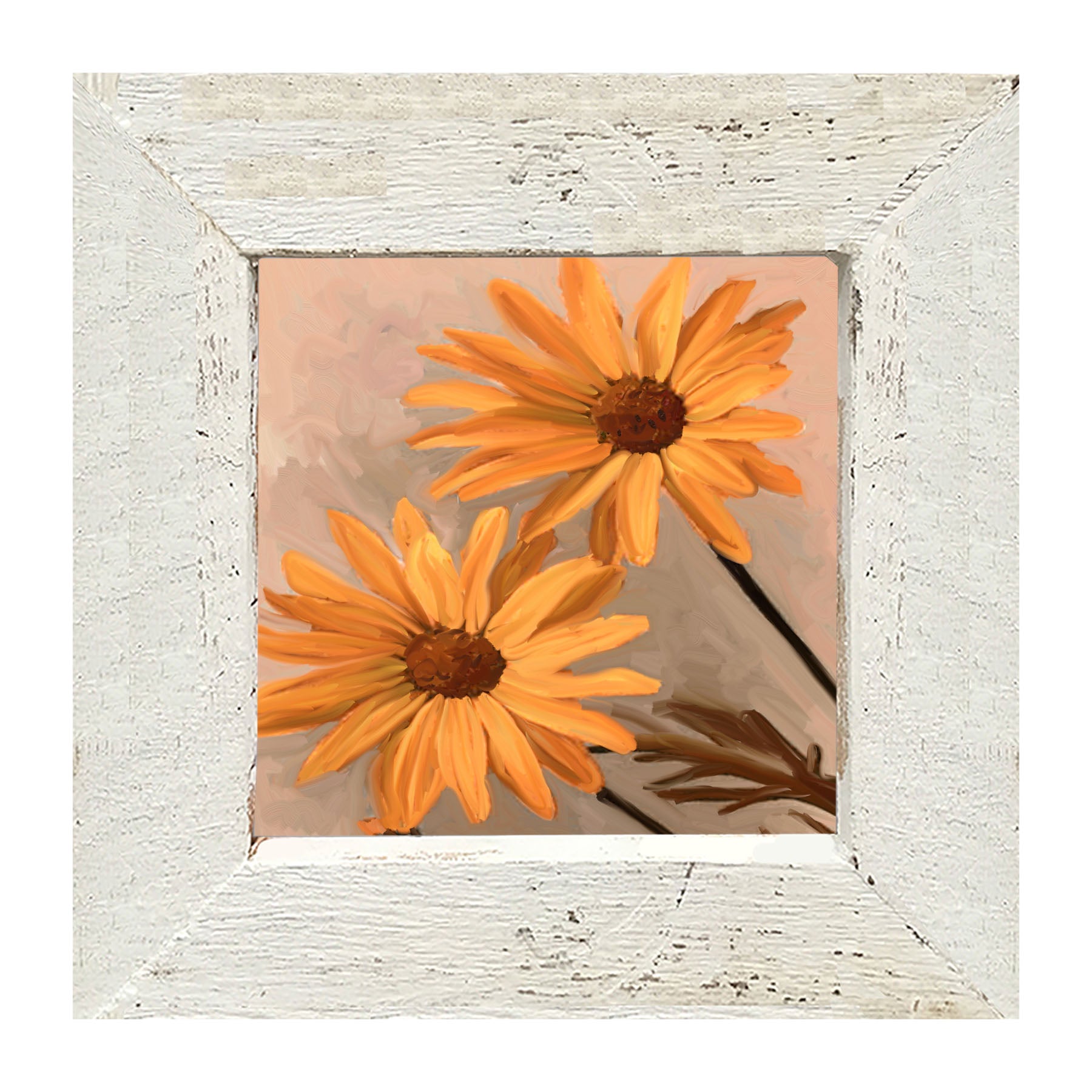 Two Daisies - Framed art