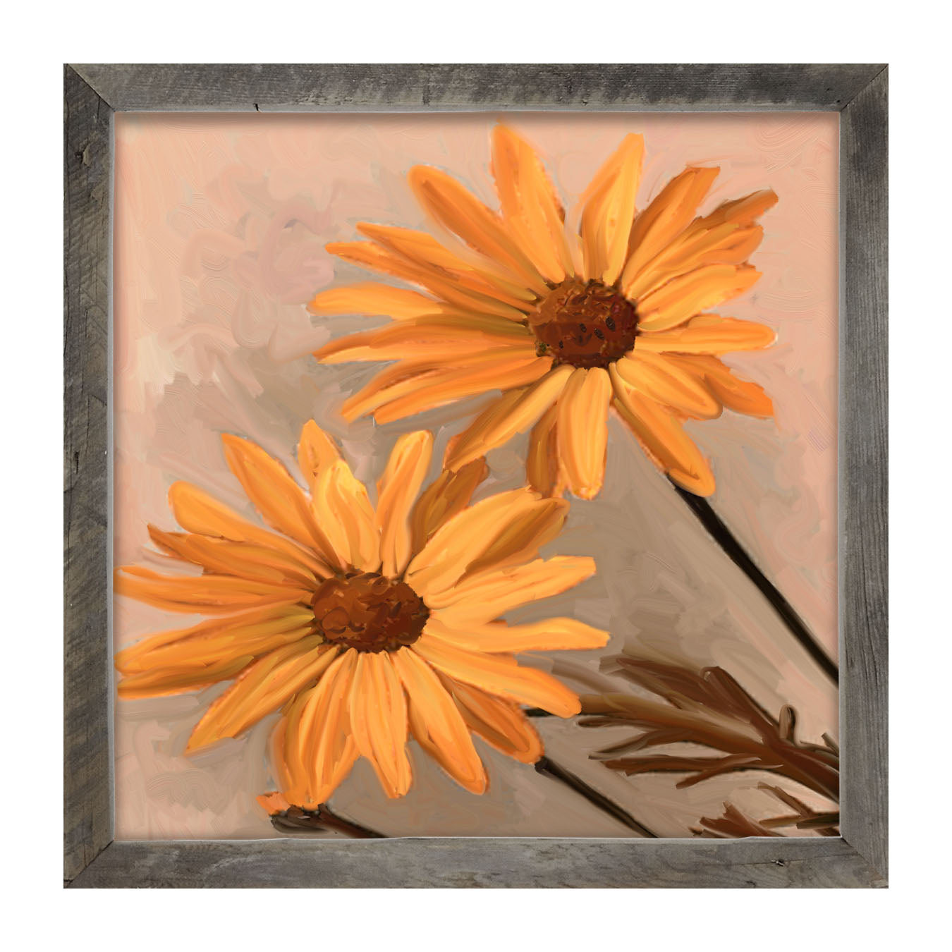 Two Daisies - Framed art