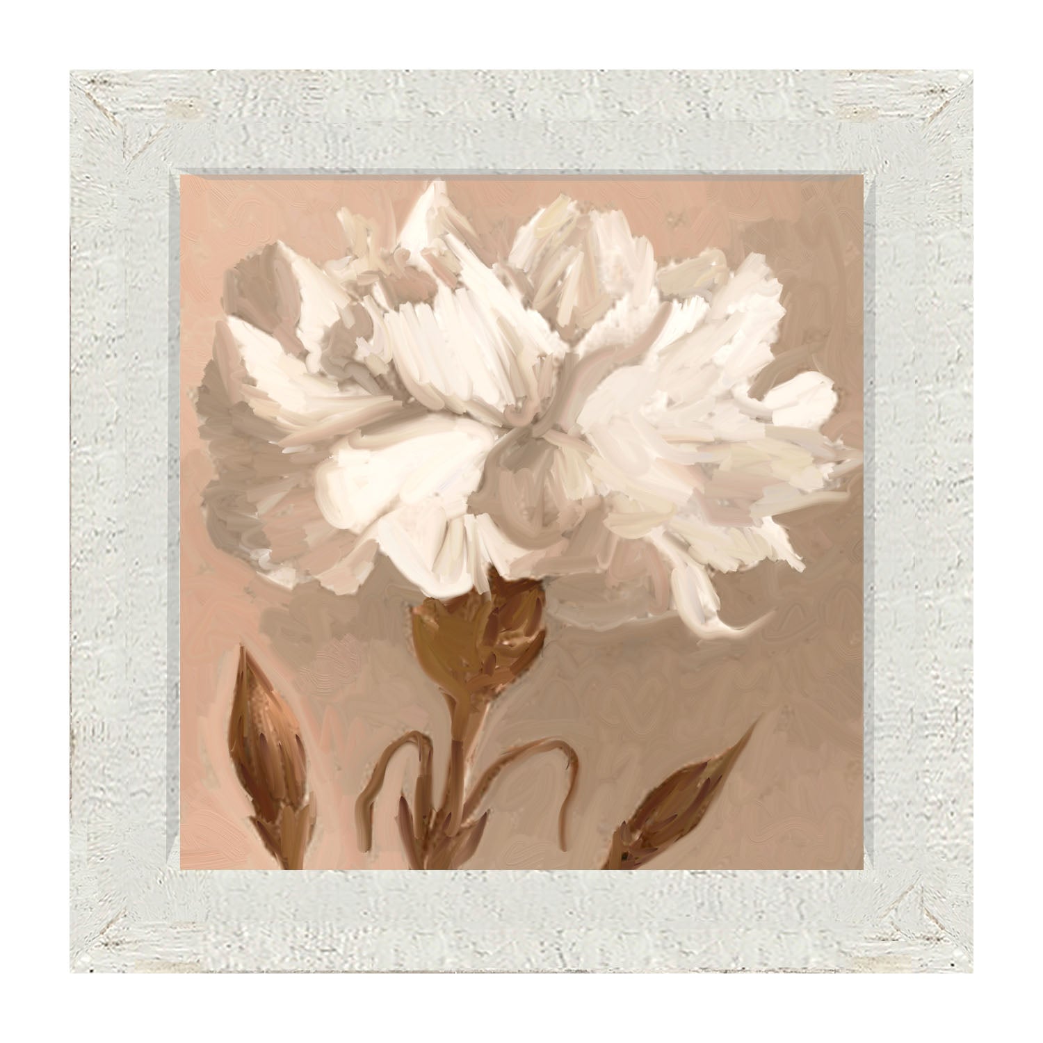 White Carnation - Framed art