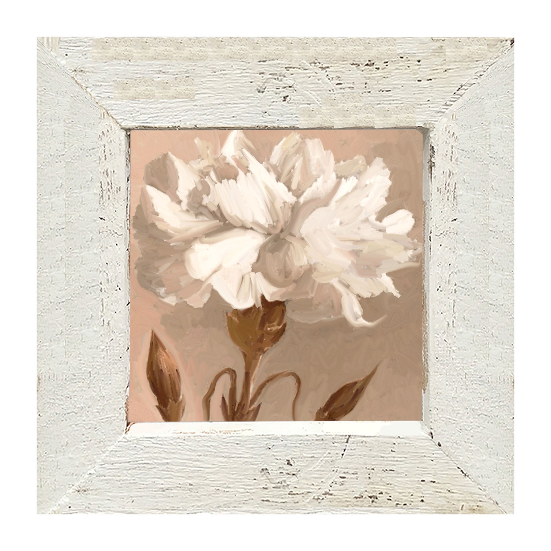 White Carnation - Framed art