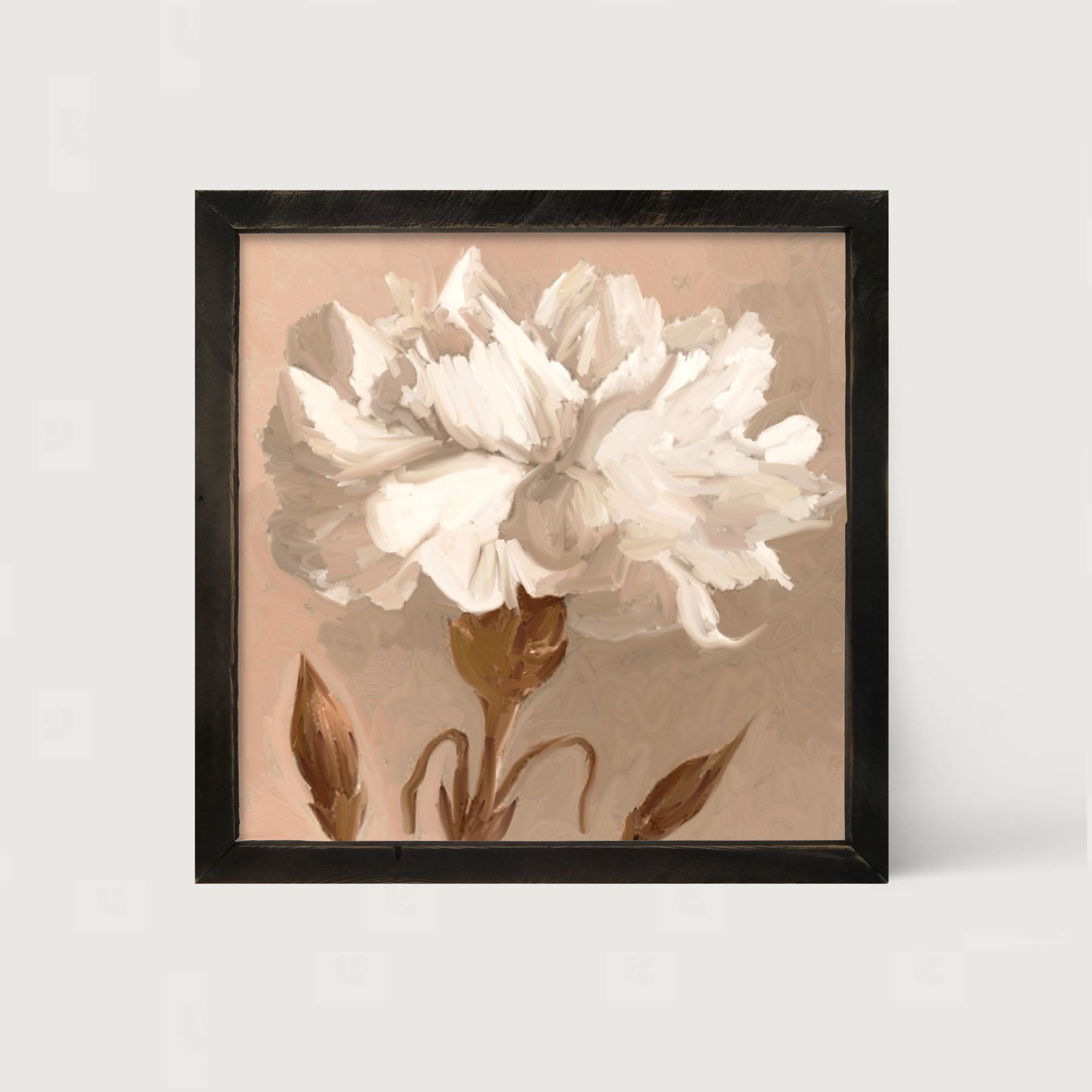White Carnation - Framed art