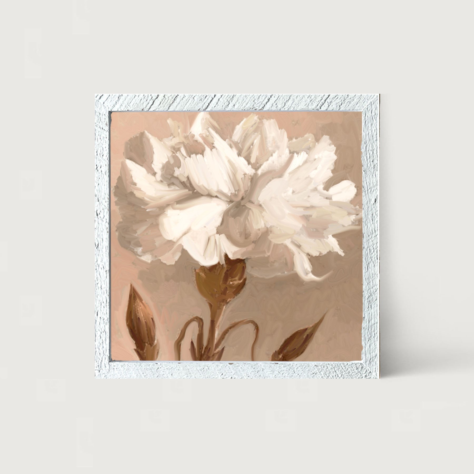 White Carnation - Framed art