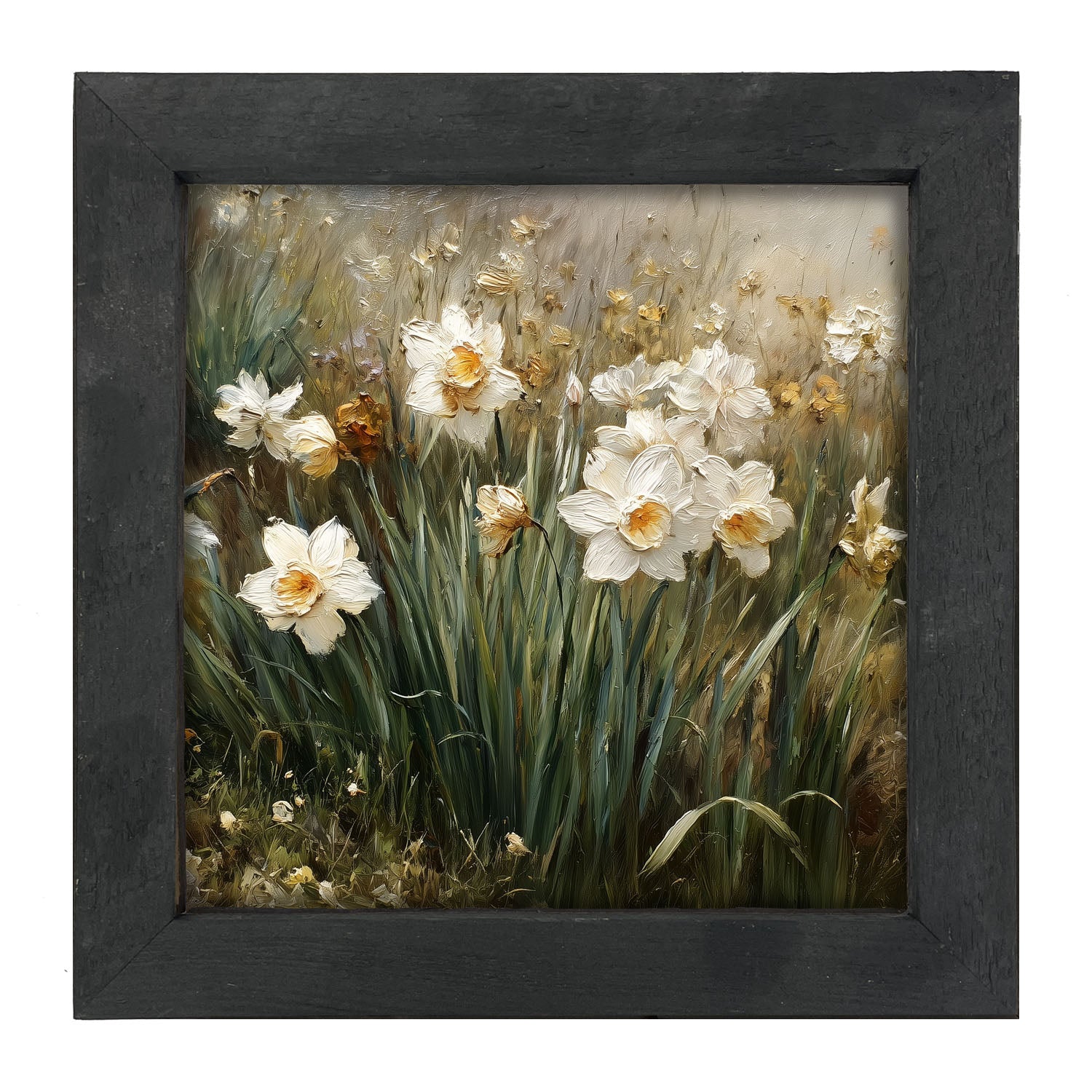 Patch of White Daffodils - Framed Art